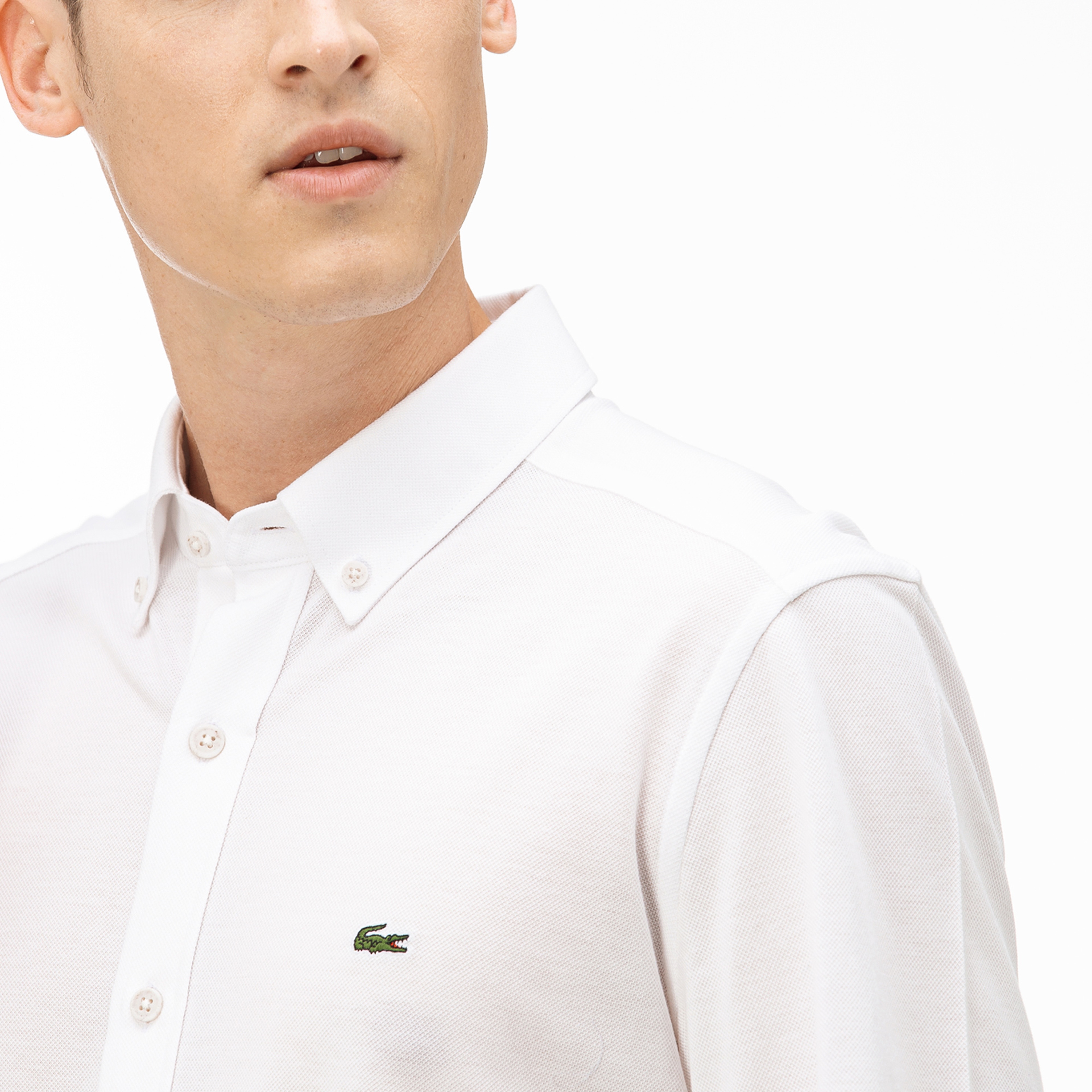 Lacoste Erkek Slim Fit Beyaz Gömlek
