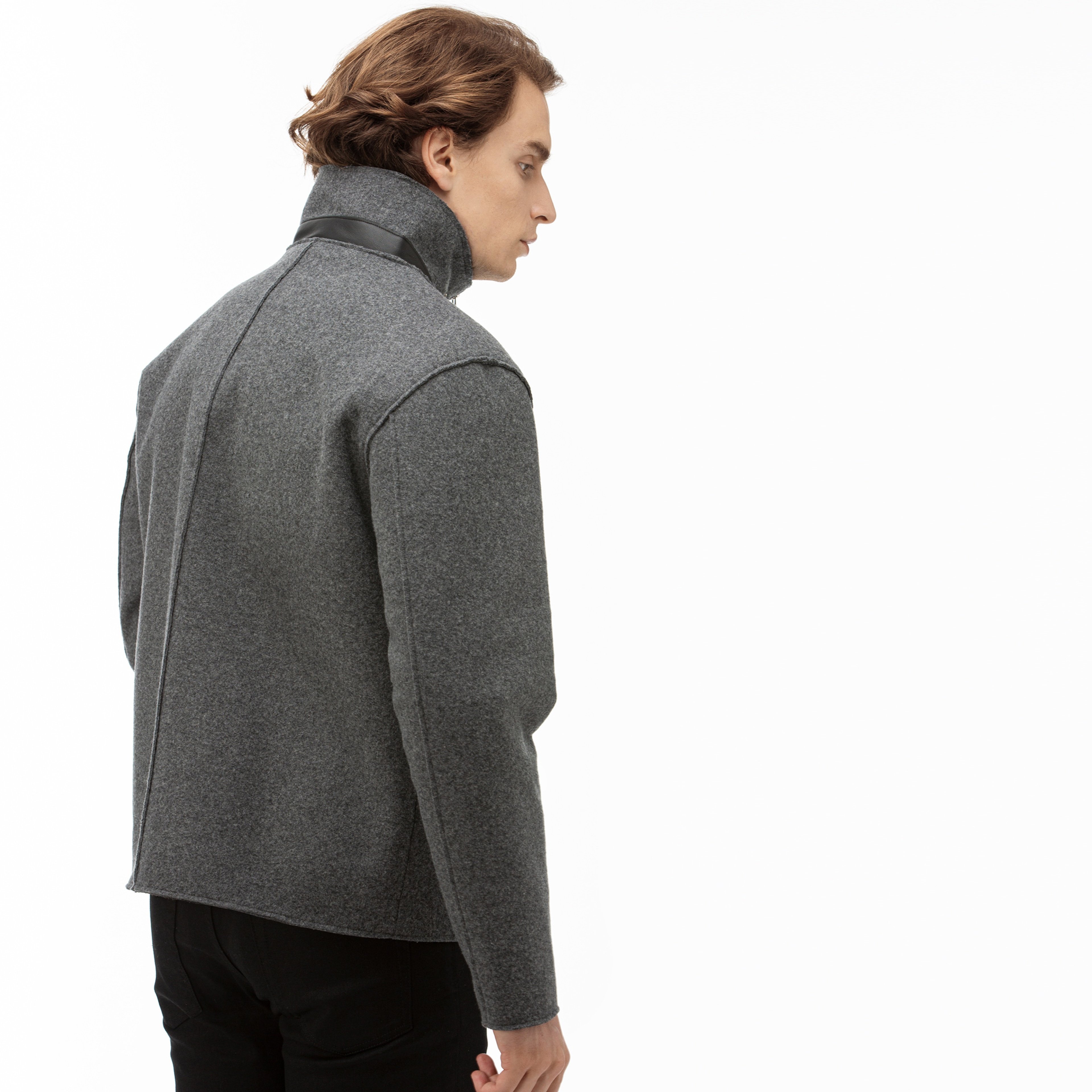 Lacoste Erkek Gri Yünlü Mont