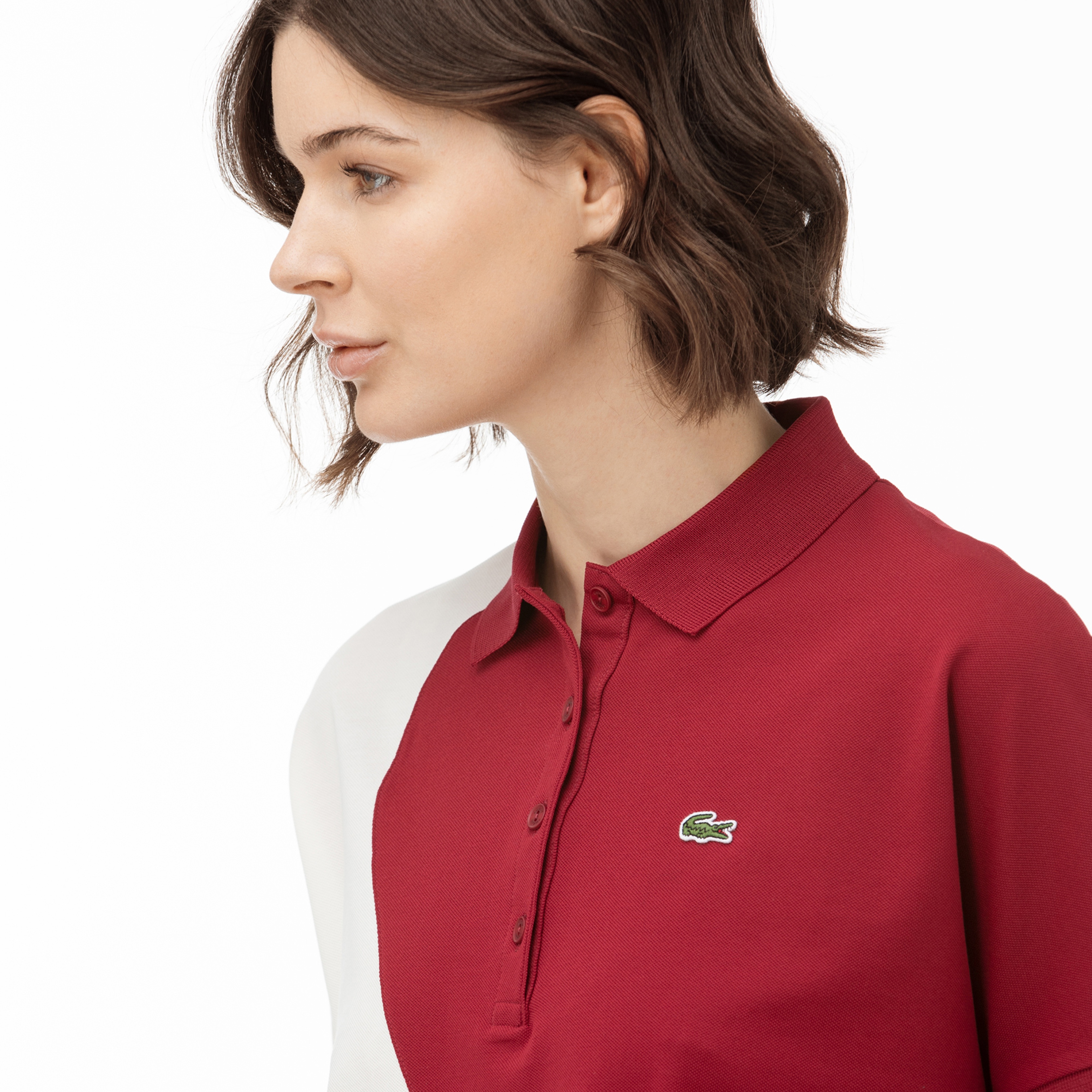Lacoste Kadın Blok Desenli Renkli Polo