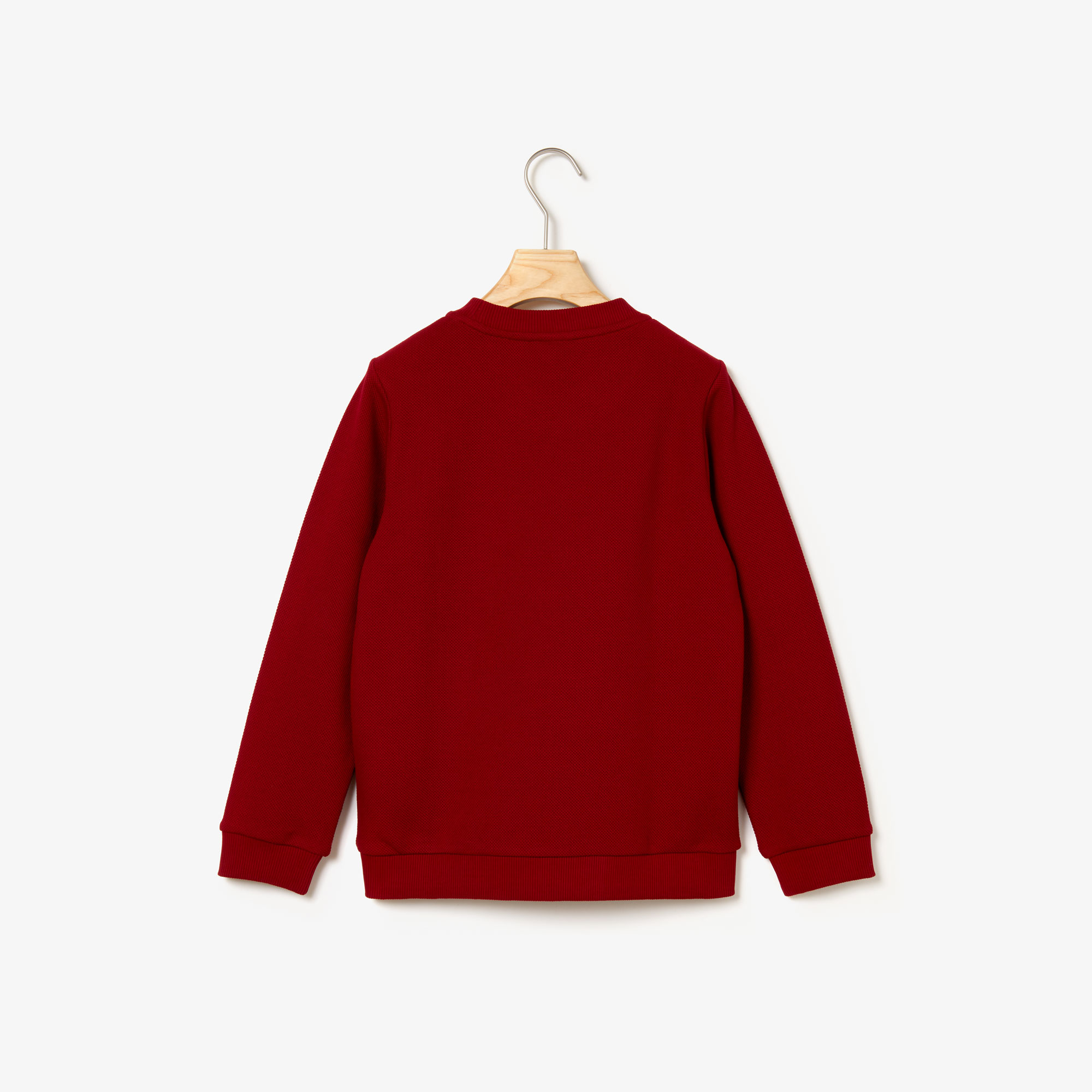 Lacoste Çocuk Nakışlı Bisiklet Yaka Bordo Sweatshirt