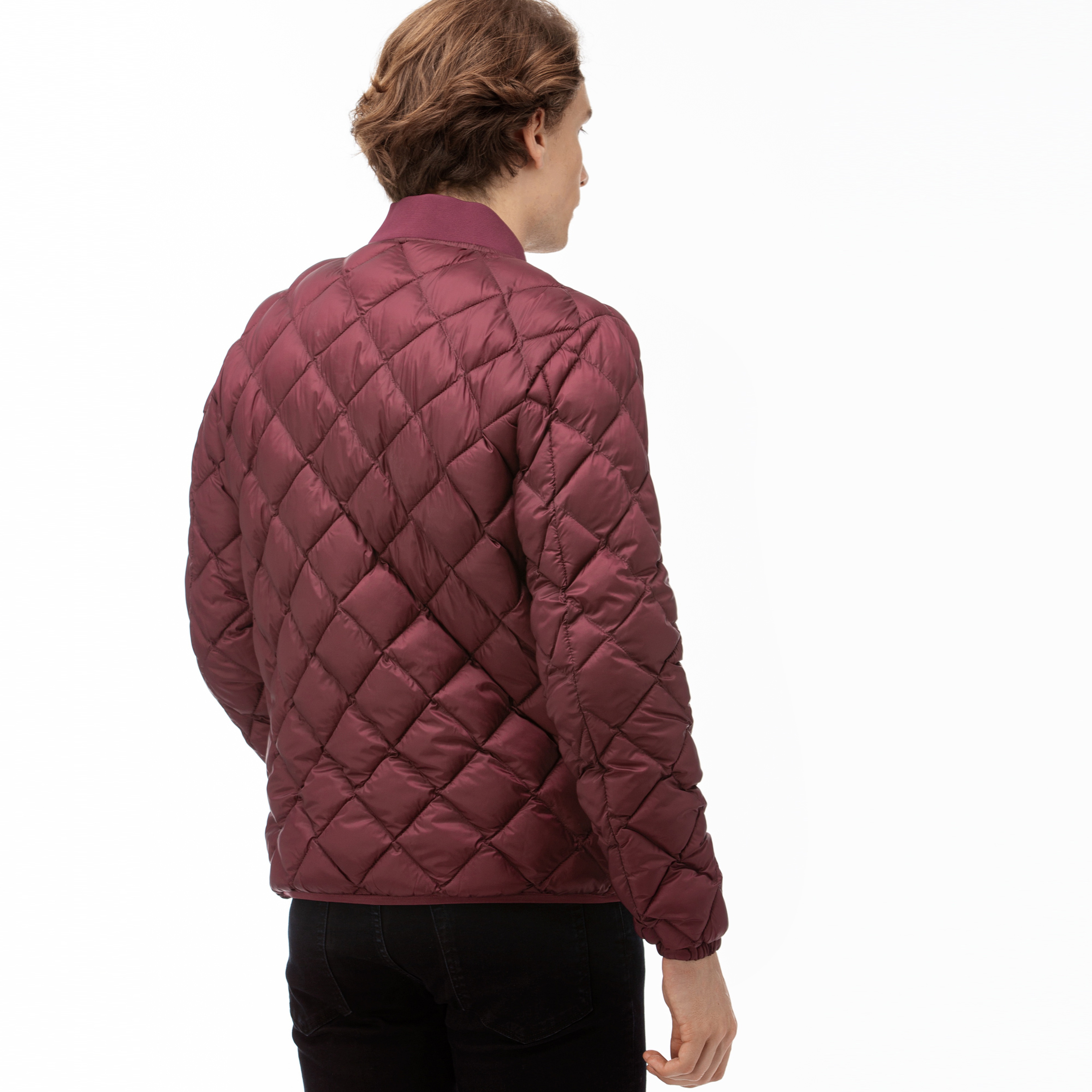 Lacoste Erkek Bordo Kapitone Mont