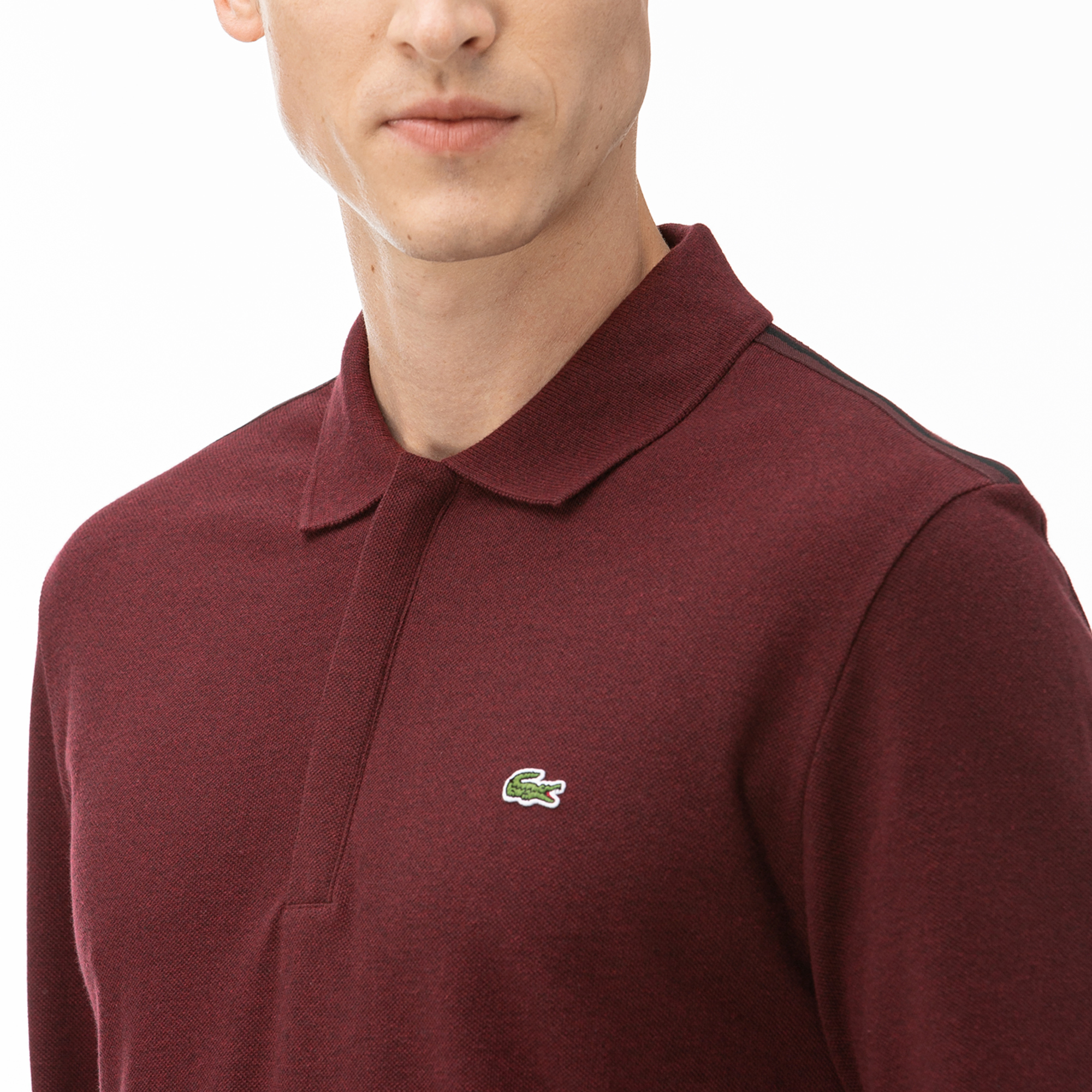 Lacoste Erkek Uzun Kollu Bordo Polo