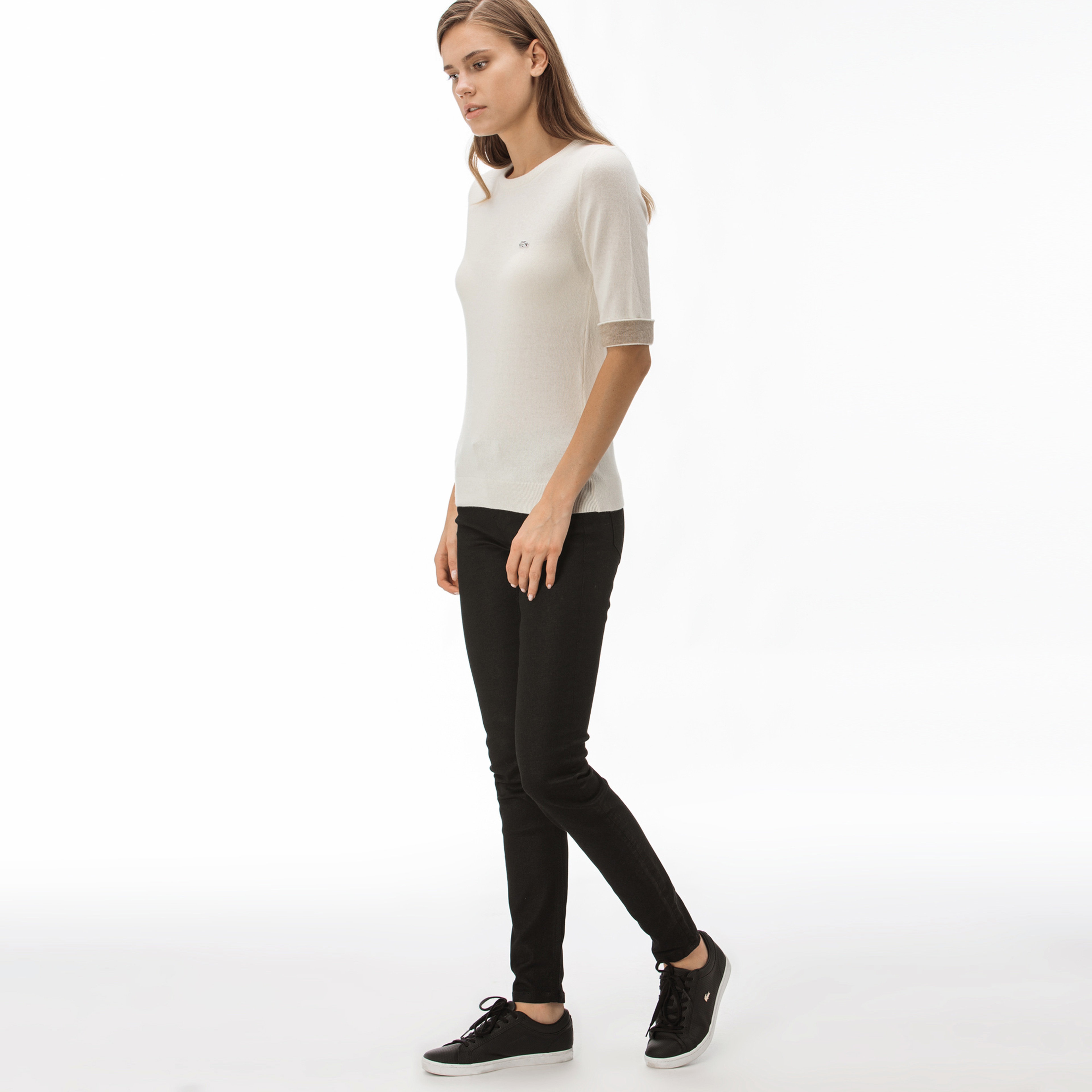 Lacoste Kadın Slim Fit Siyah Pantolon