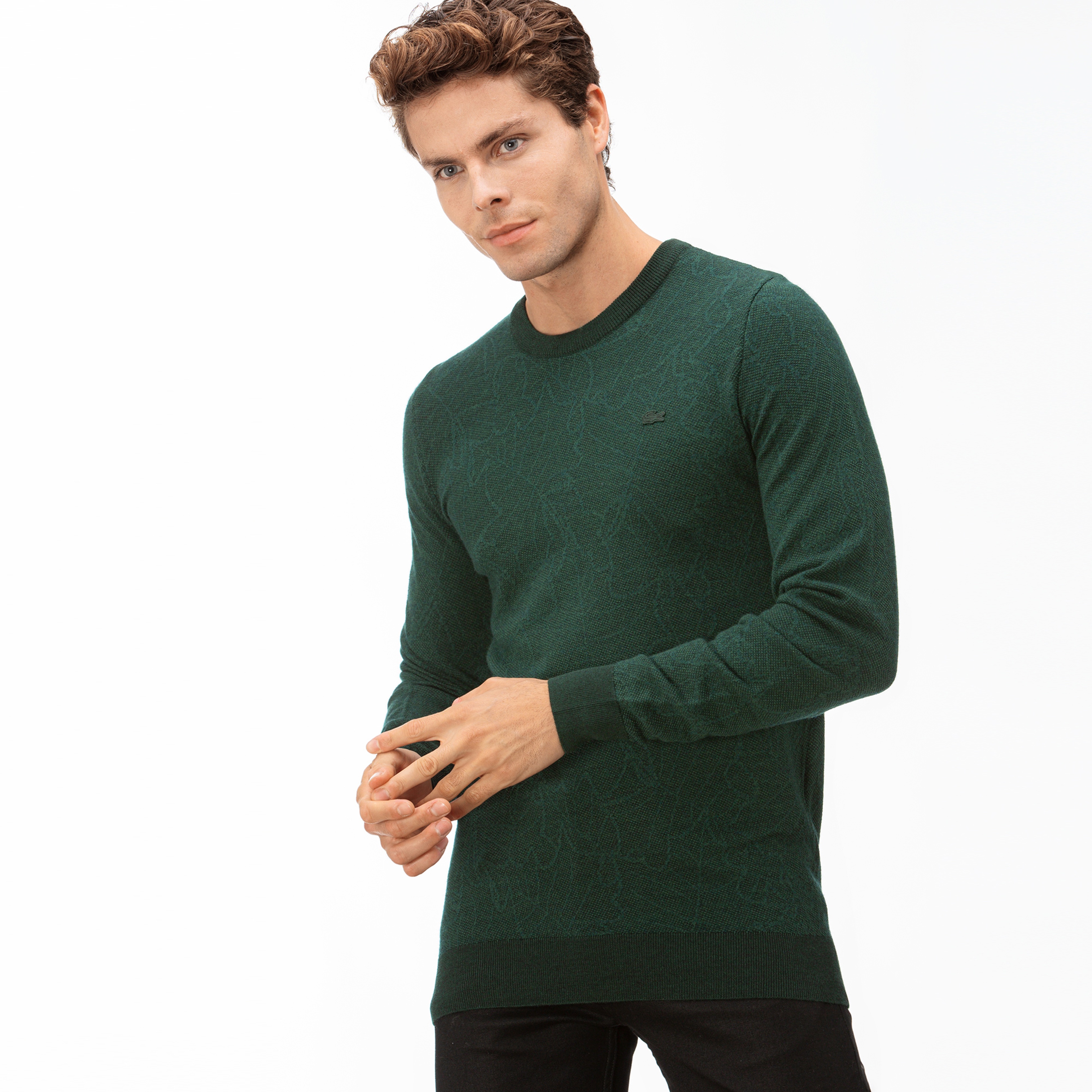 Lacoste Erkek Yeşil Triko Kazak