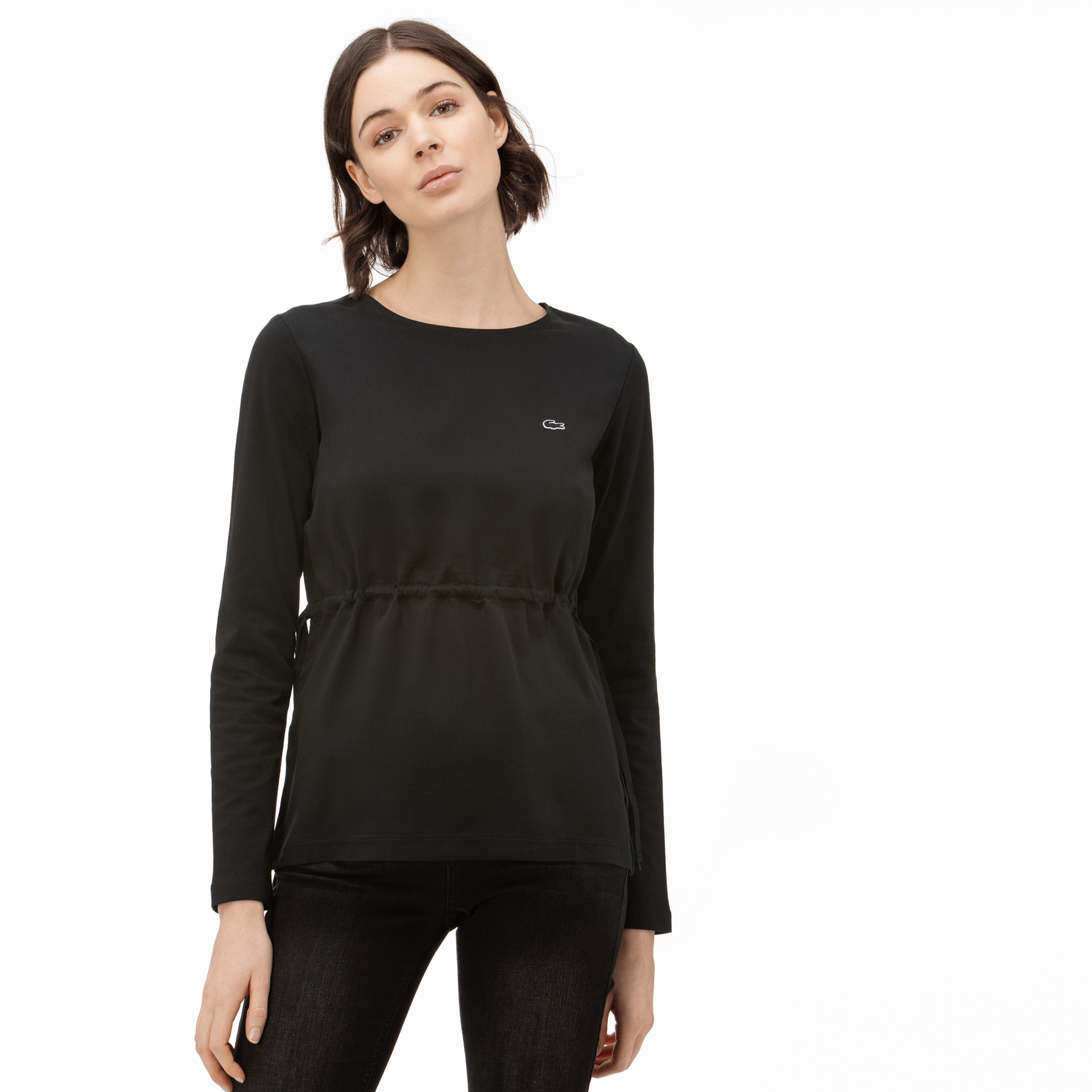 Lacoste Kadın Siyah Uzun Kollu T-Shirt