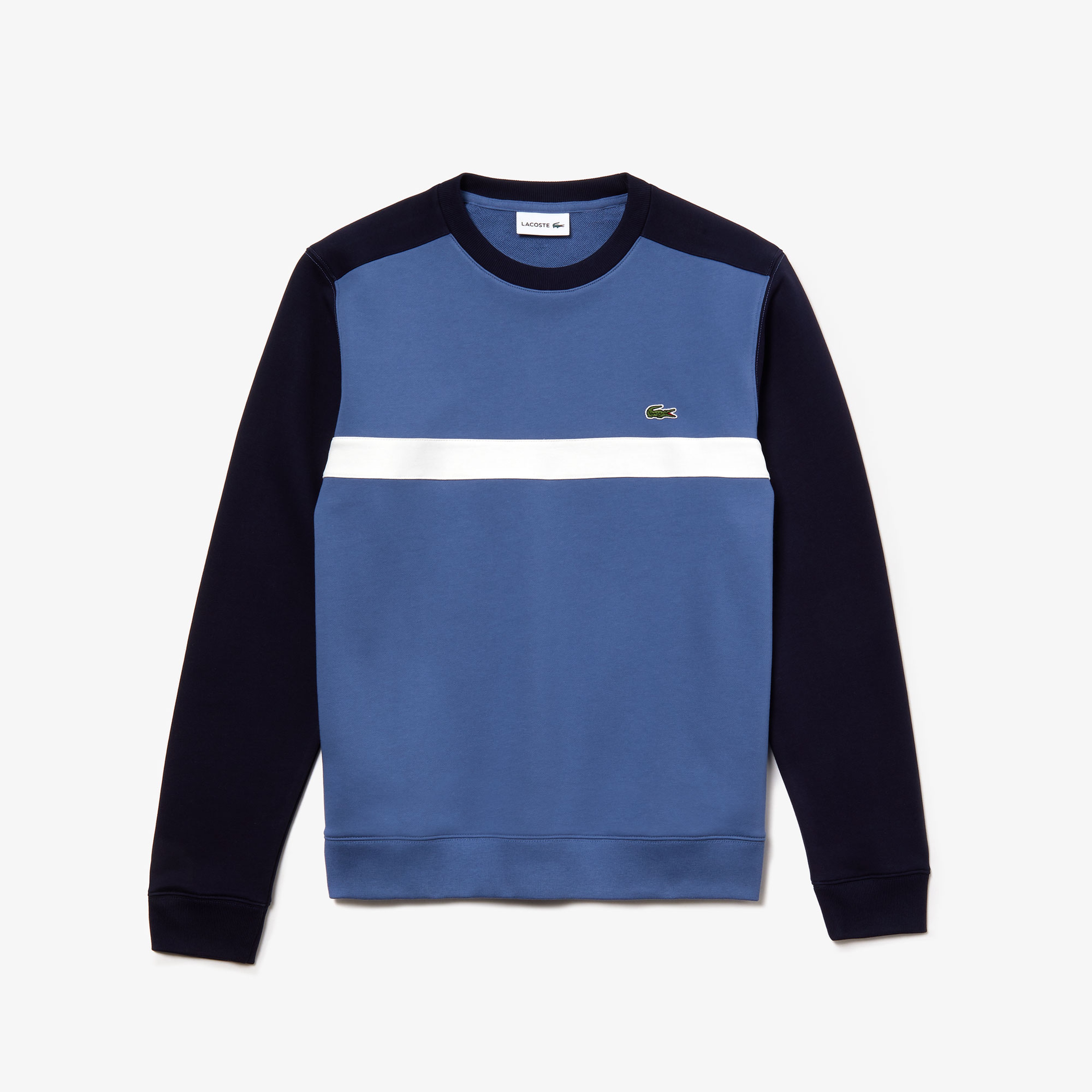 Lacoste Erkek Blok Desenli Mavi Sweatshirt