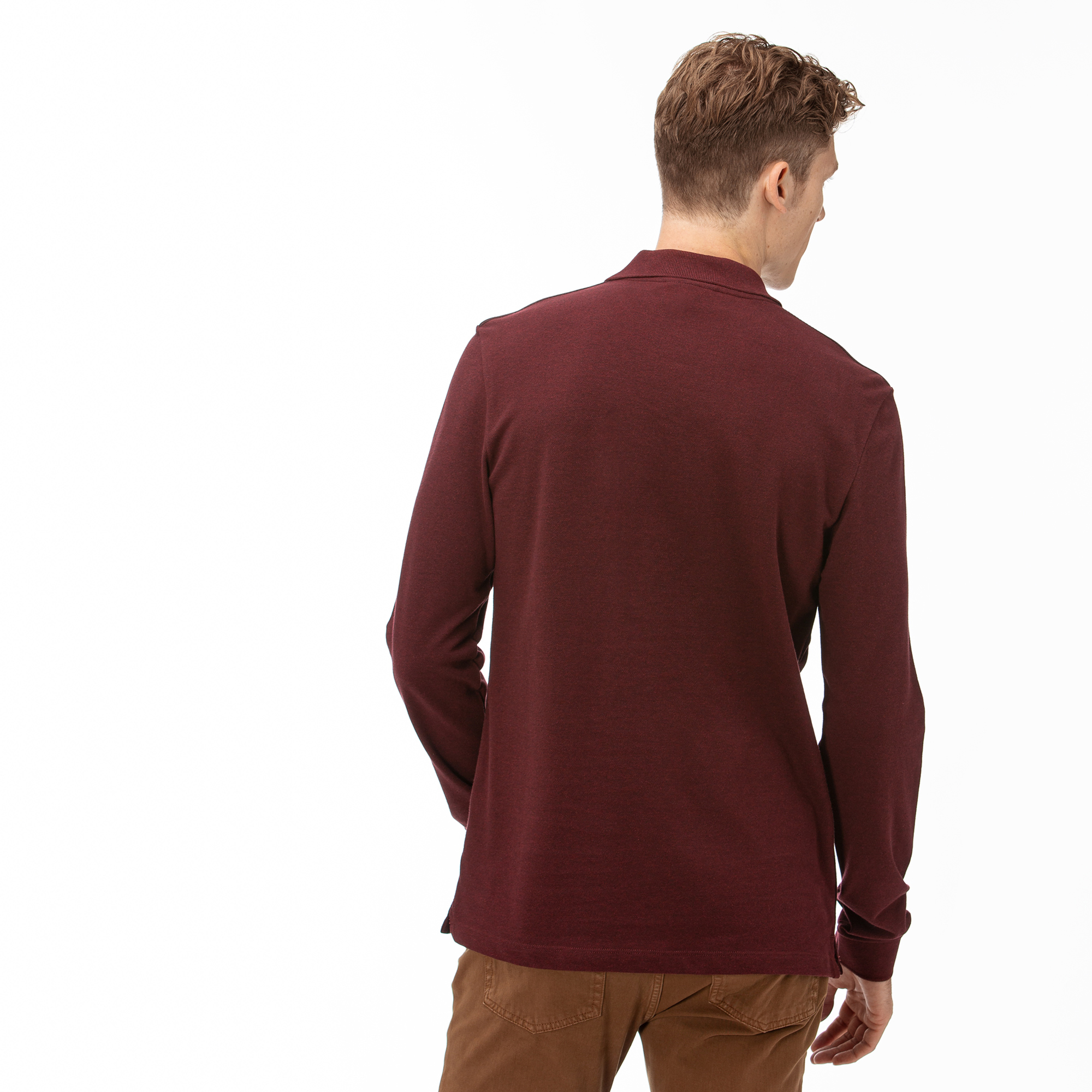 Lacoste Erkek Uzun Kollu Bordo Polo