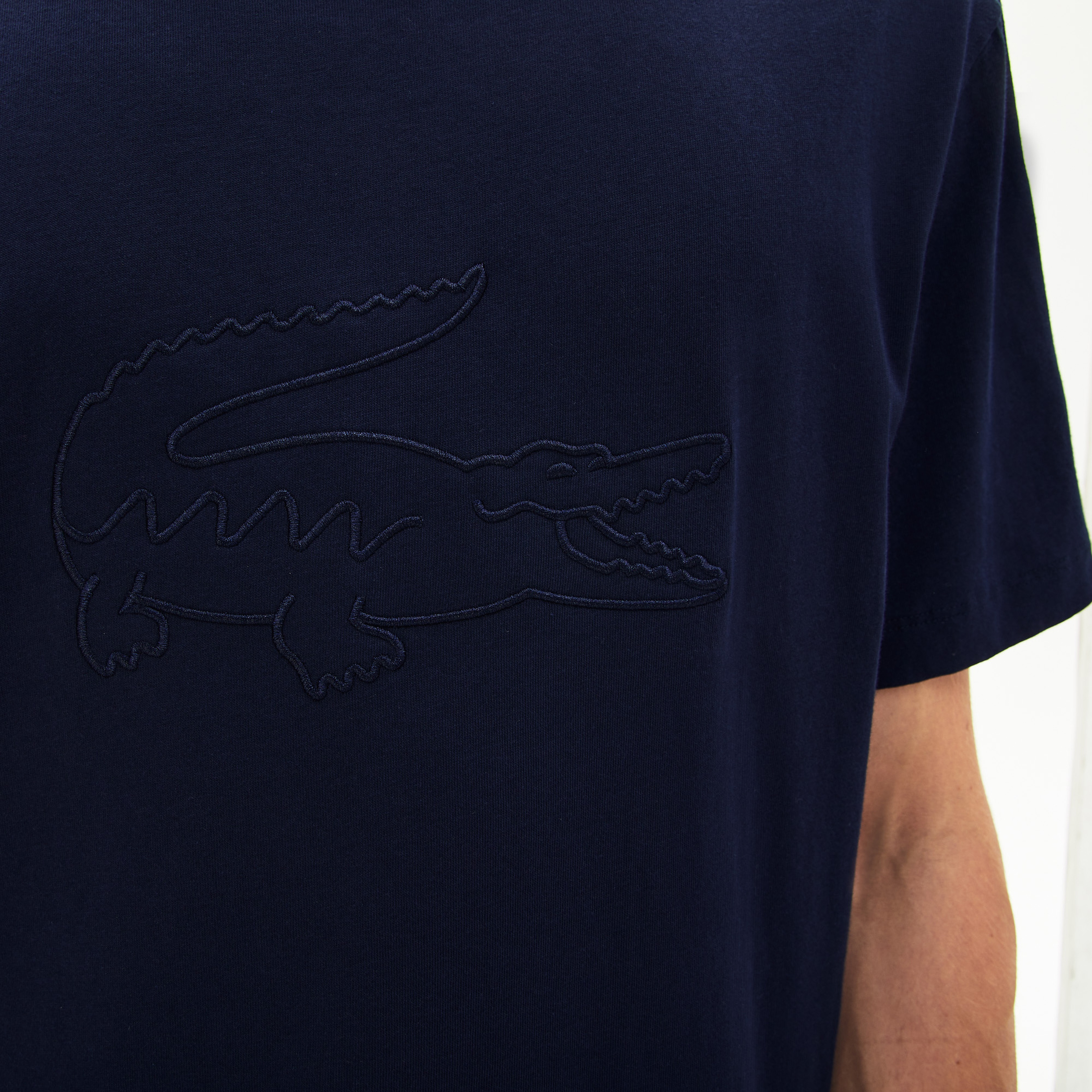 Lacoste Erkek Regular Fit Timsah Baskılı Lacivert T-Shirt