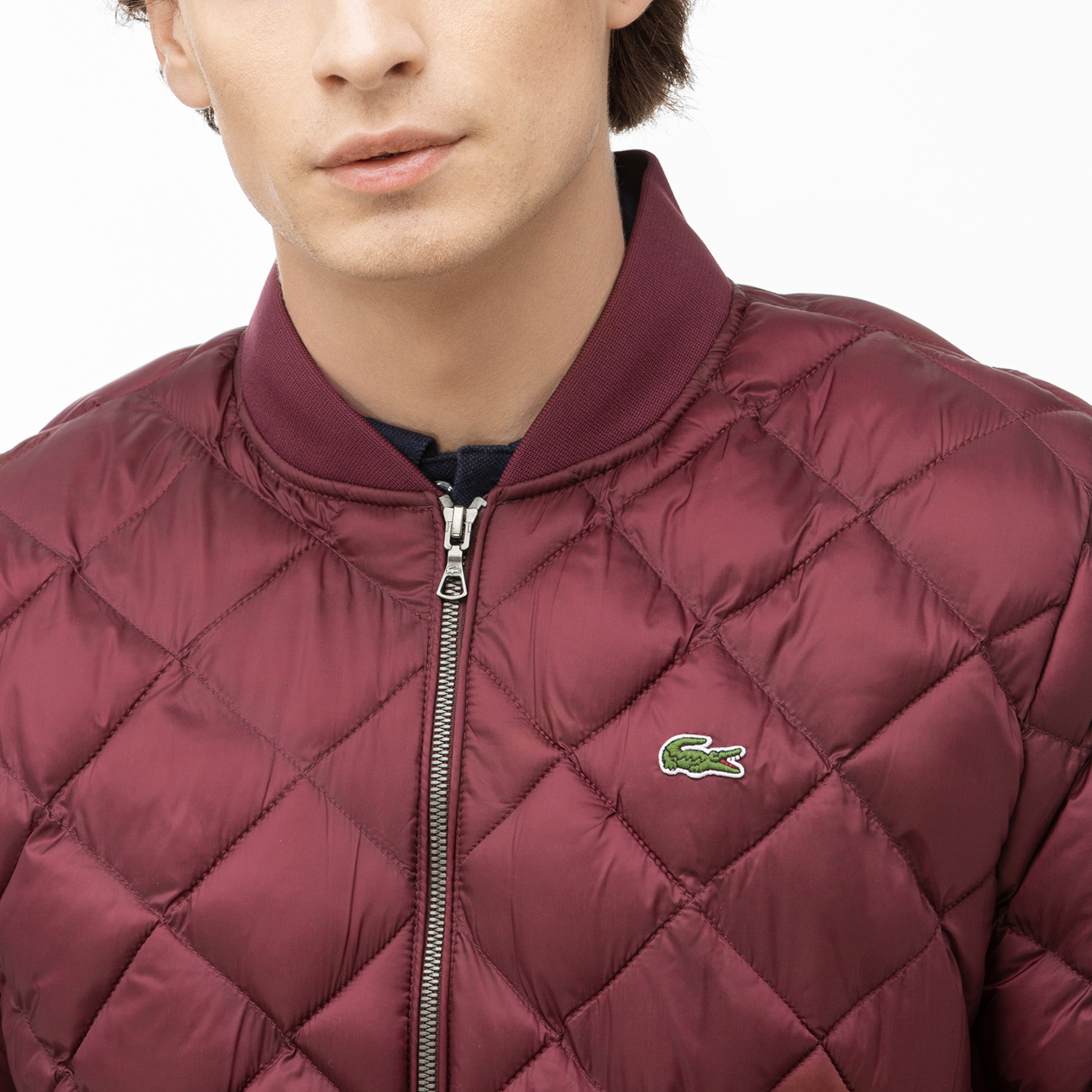 Lacoste Erkek Bordo Kapitone Mont