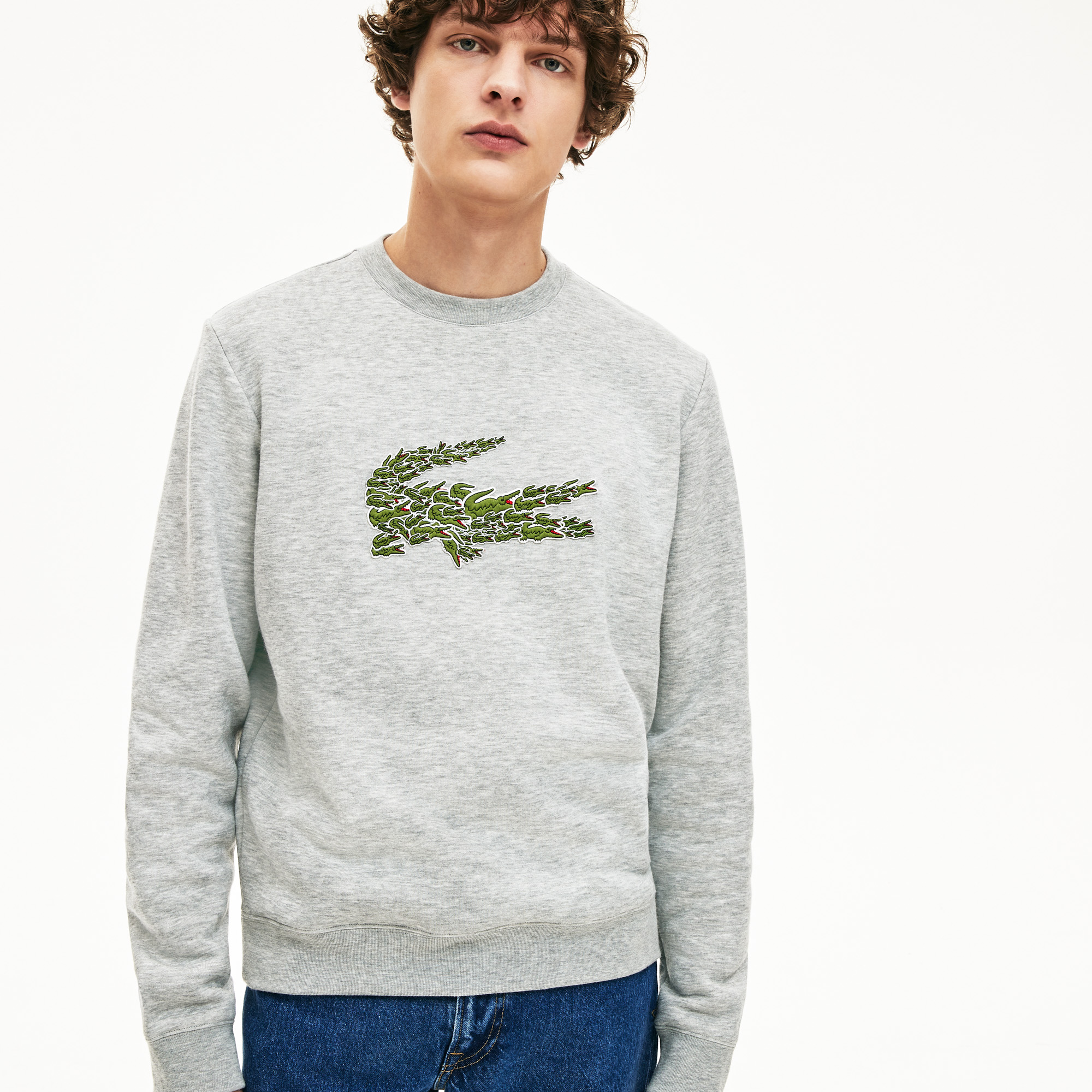 Lacoste Croco Magic Erkek Gri Sweatshirt