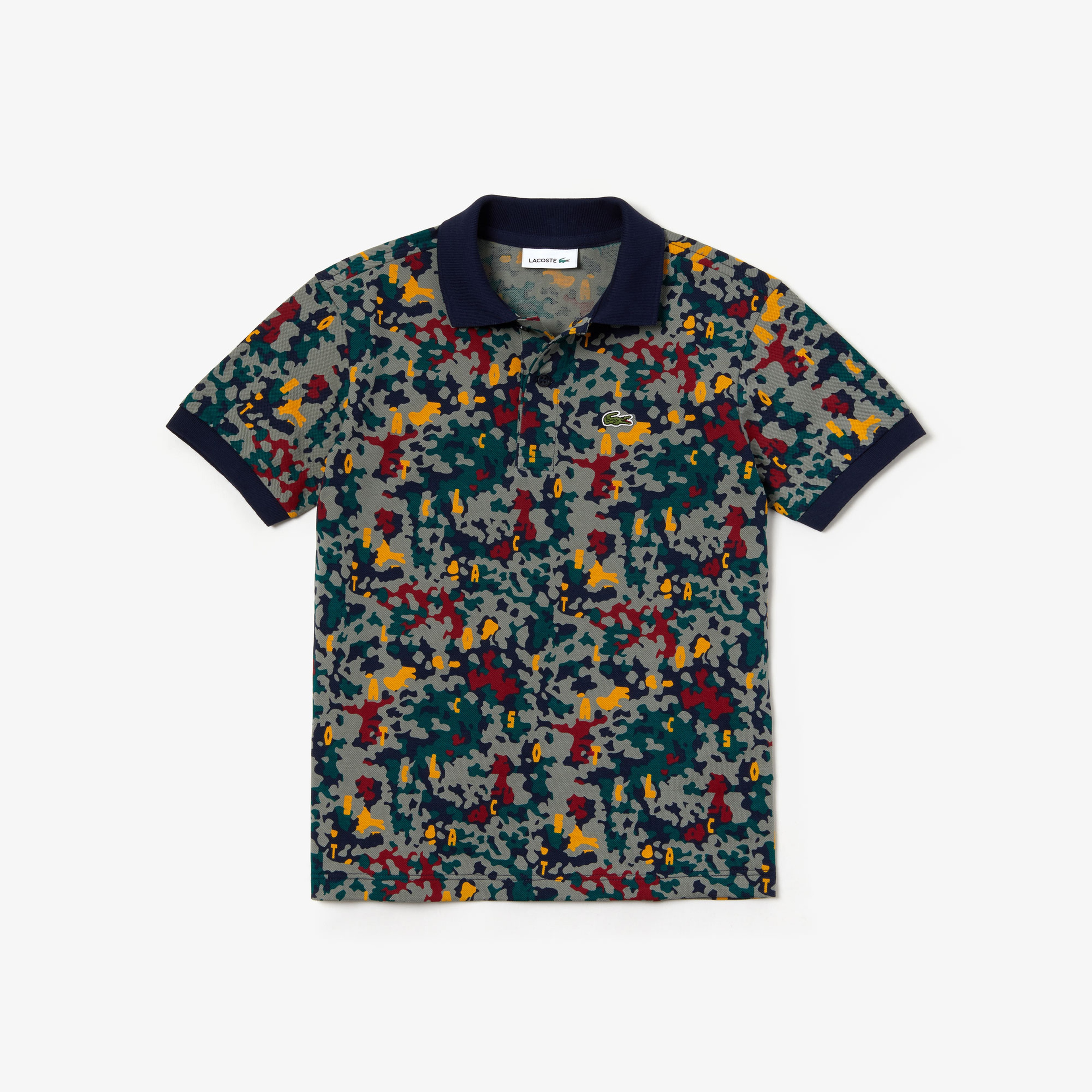 Lacoste Çocuk Kamuflaj Desenli Renkli Polo