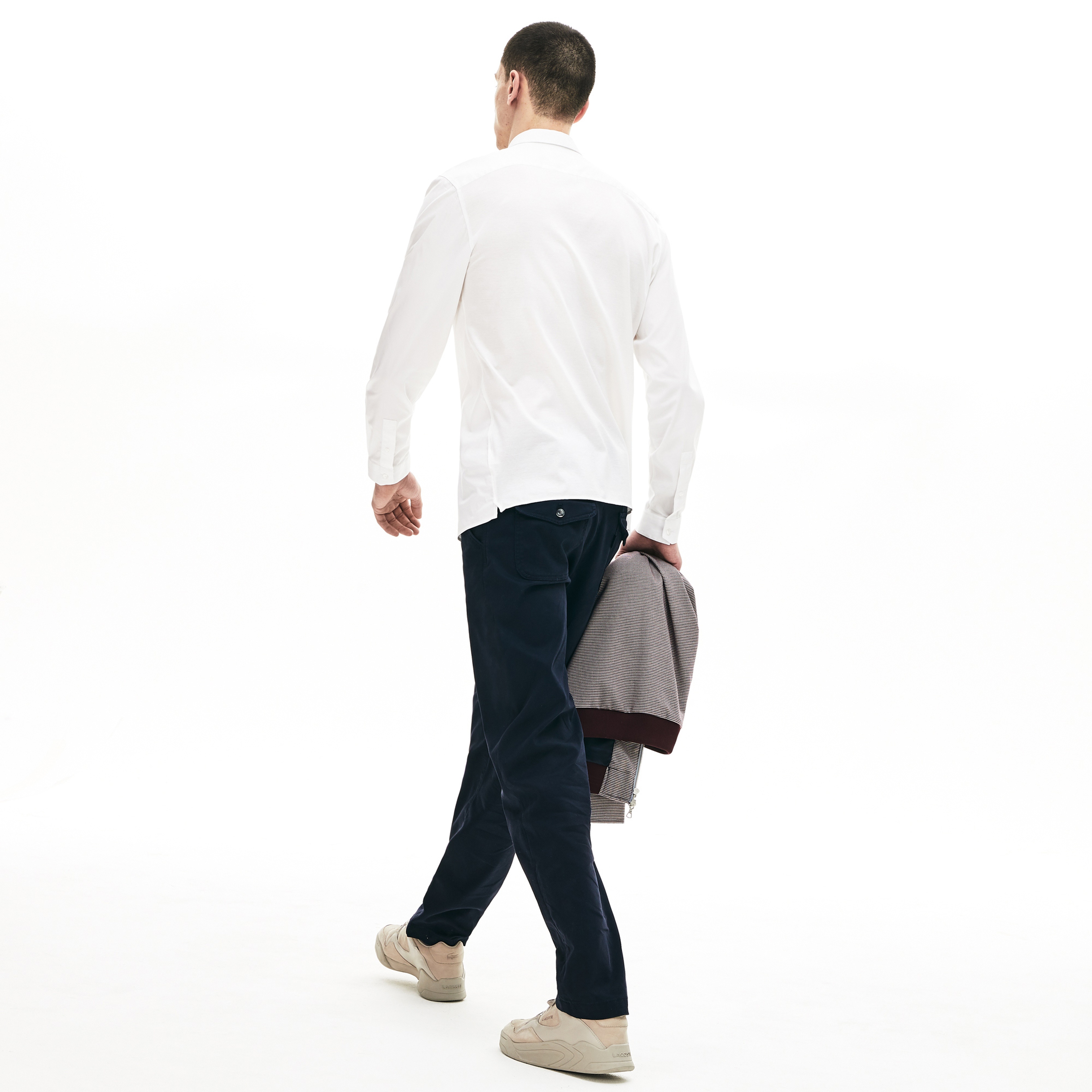 Lacoste Erkek Slim Fit Esnek Poplin Beyaz Gömlek