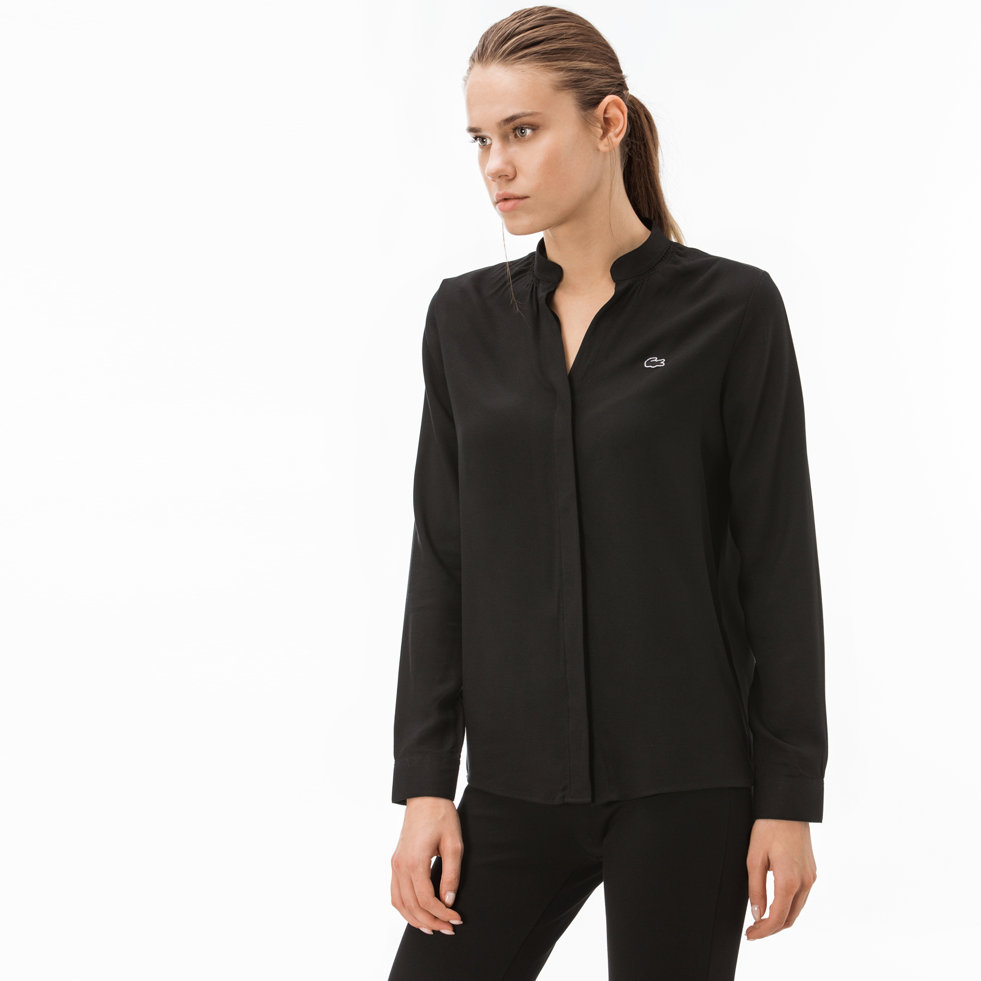 Lacoste Kadın Siyah Gömlek