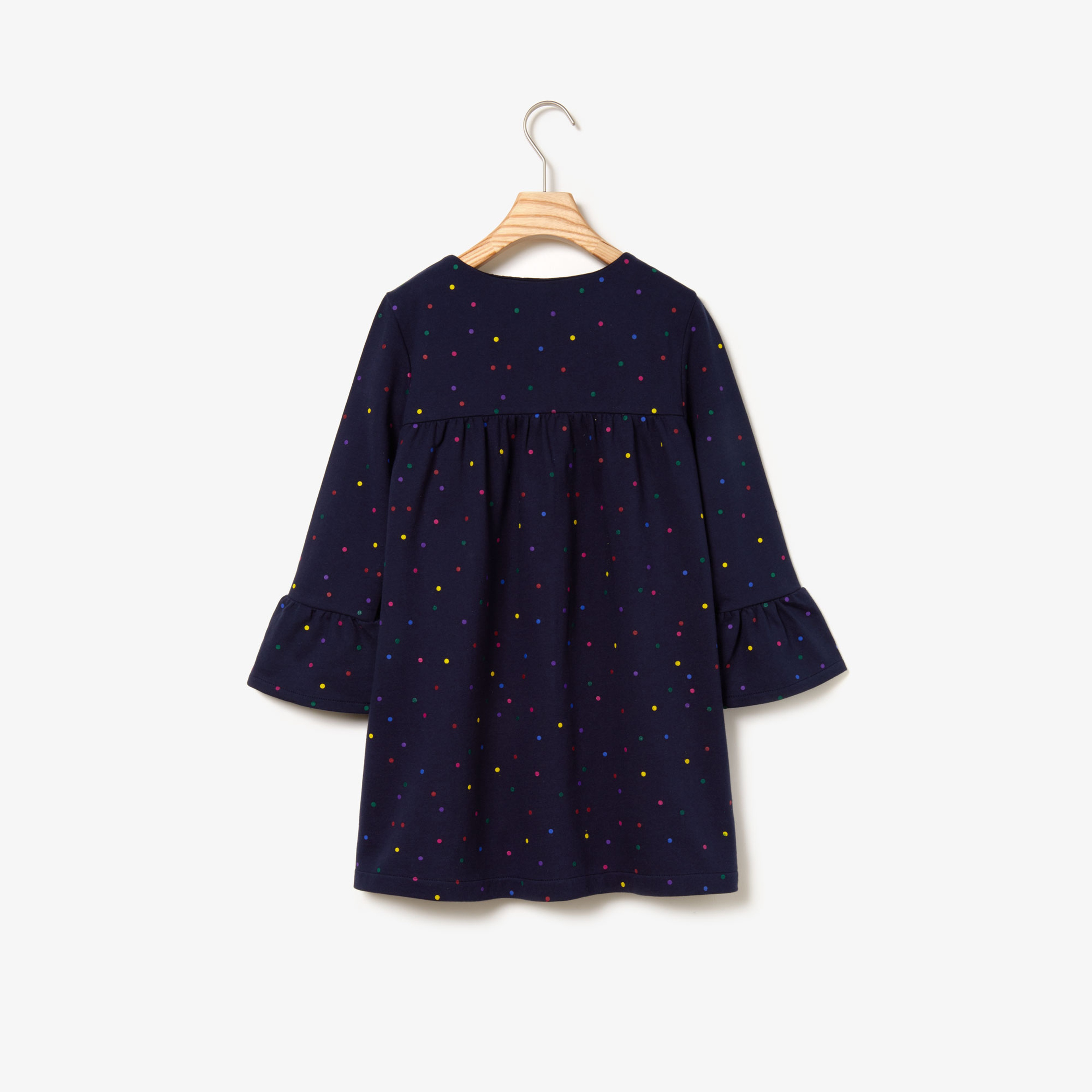 Lacoste Çocuk Puantiye Desenli Lacivert Elbise