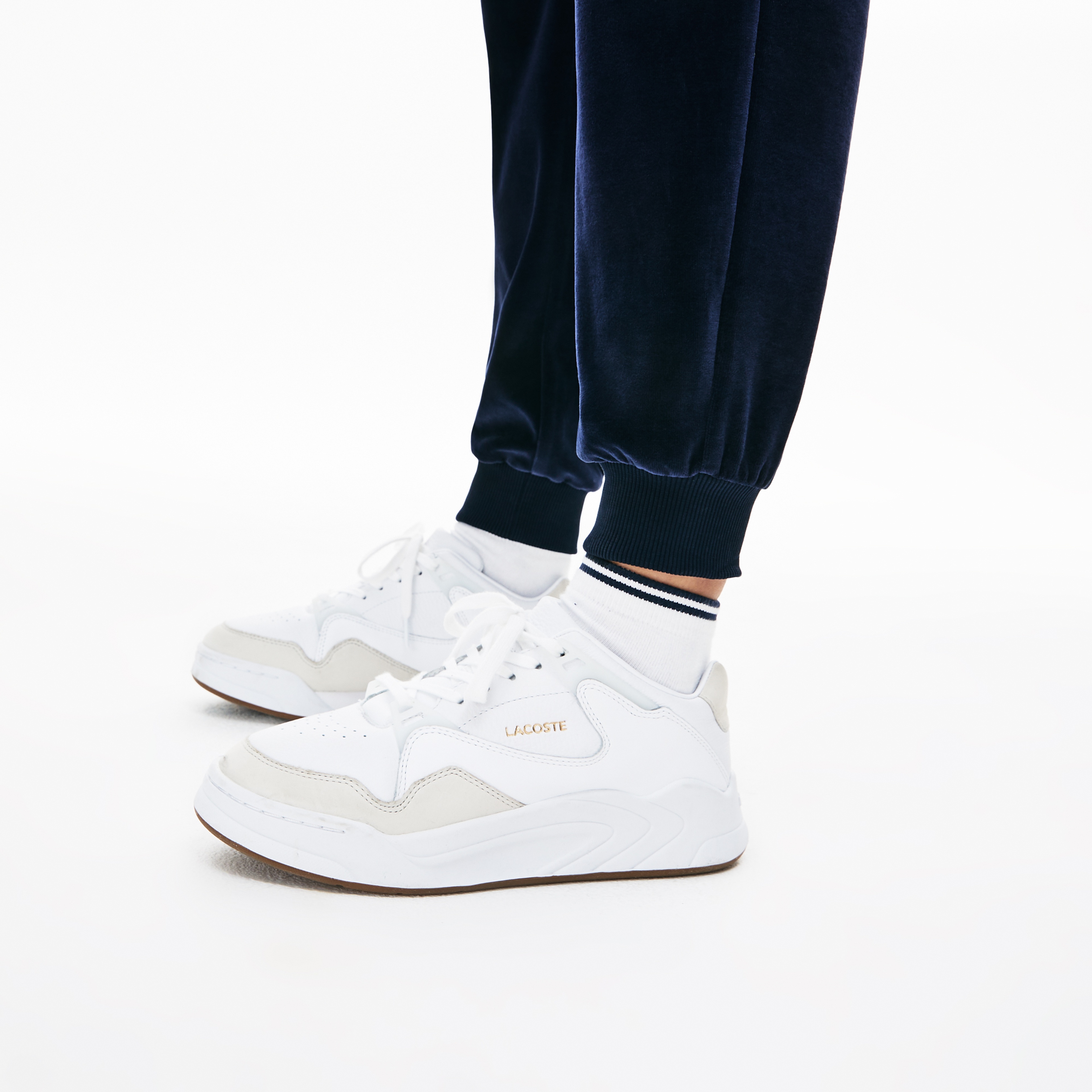 Lacoste Kadın Lacivert Kadife Pantolon