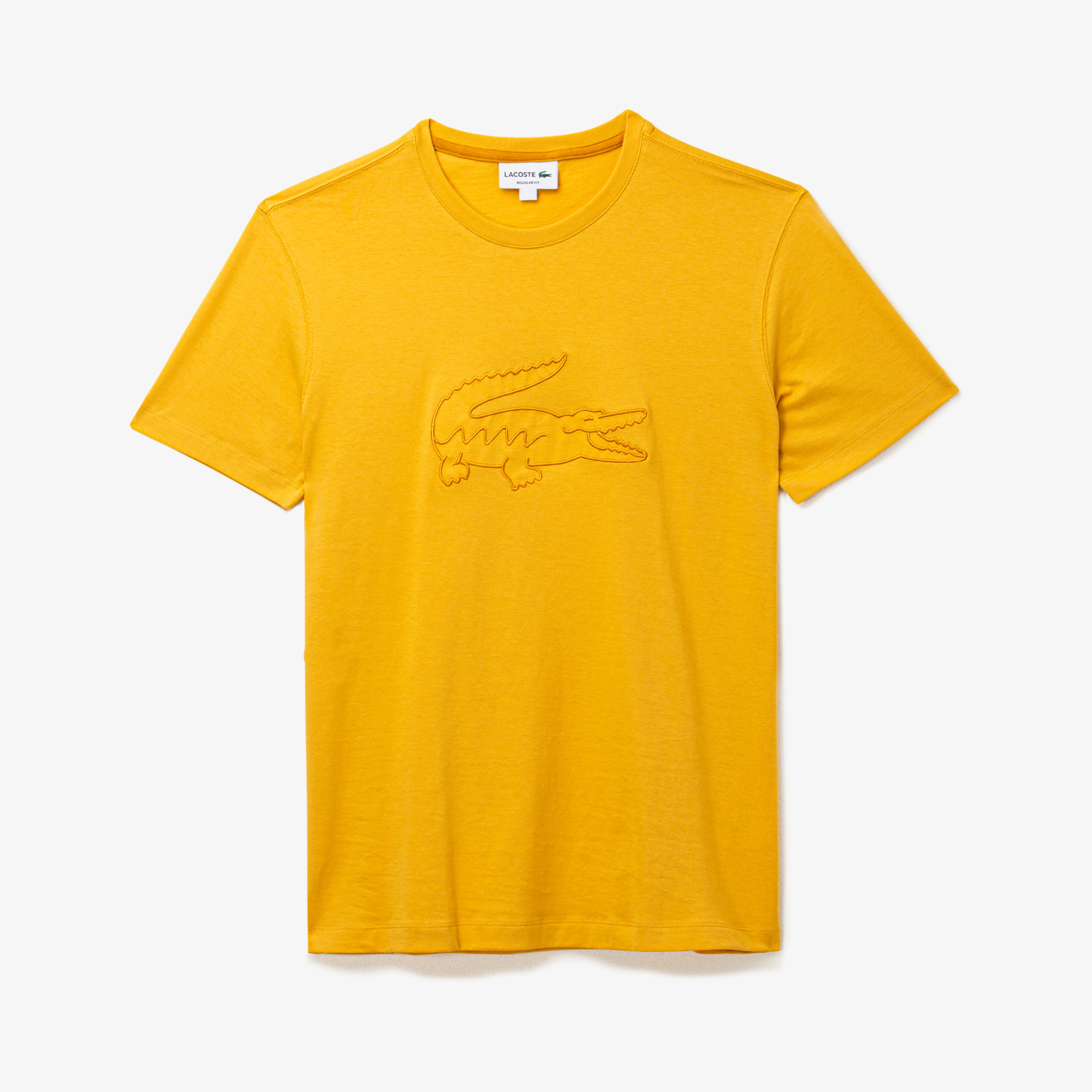 Lacoste Erkek Regular Fit Sarı Baskılı Desenli T-Shirt