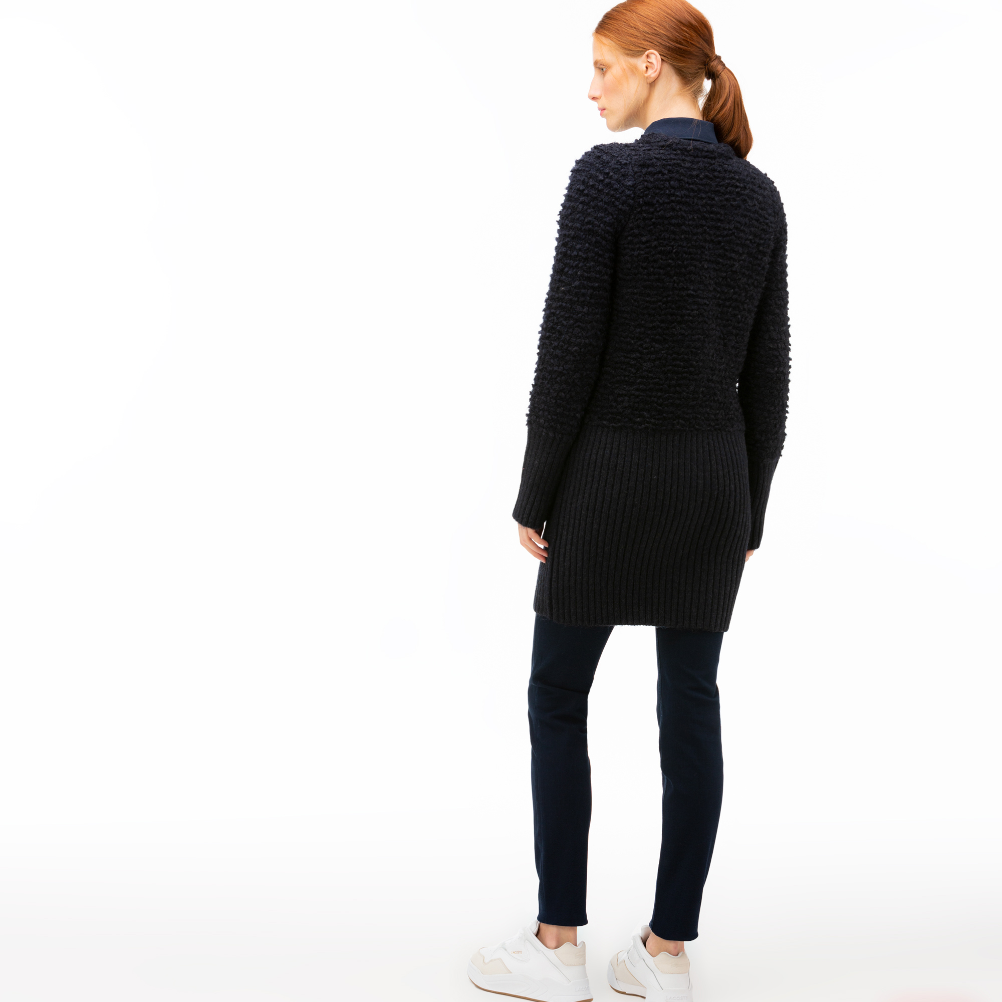 Lacoste Kadın Lacivert Triko Hırka