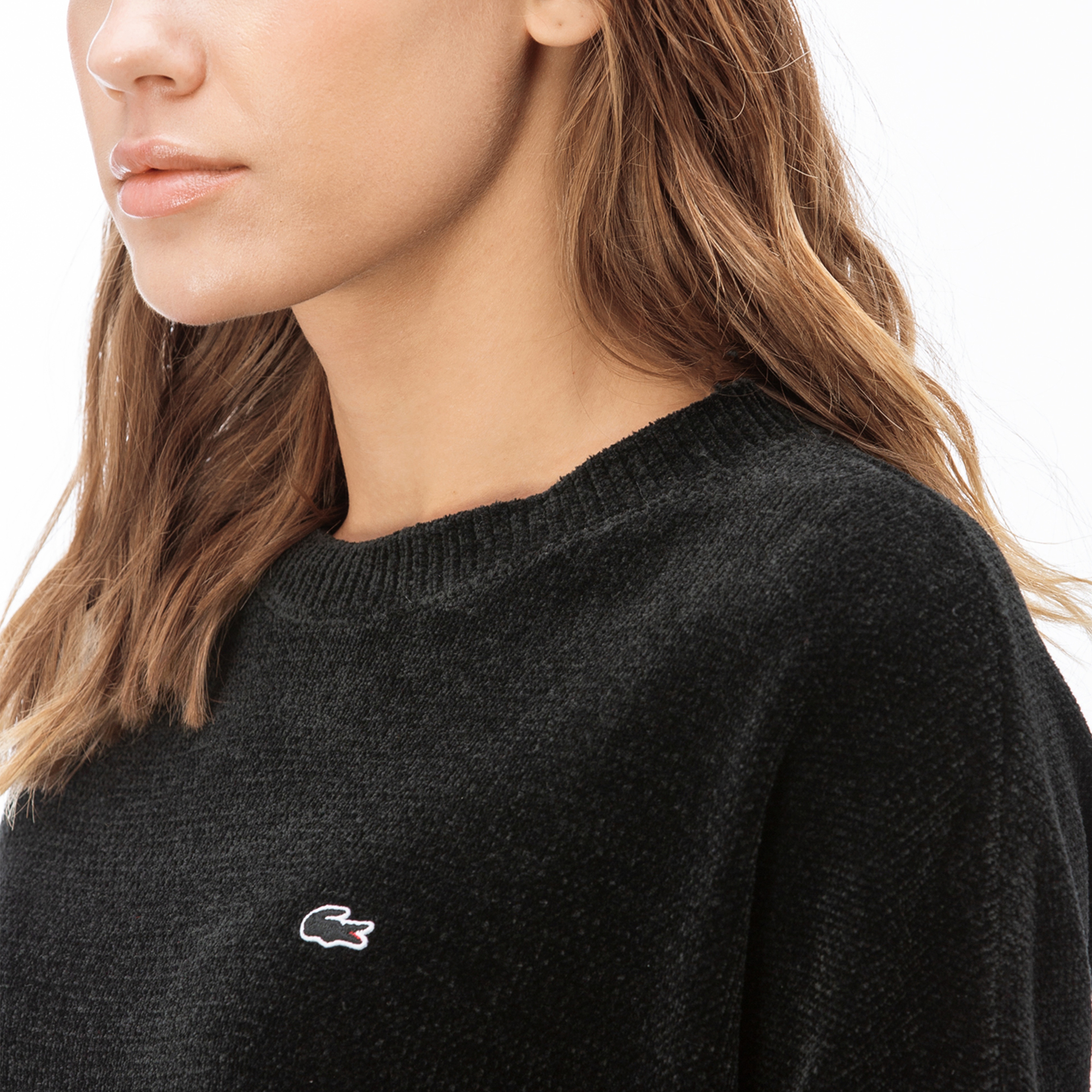 Lacoste Kadın Siyah Triko Kazak