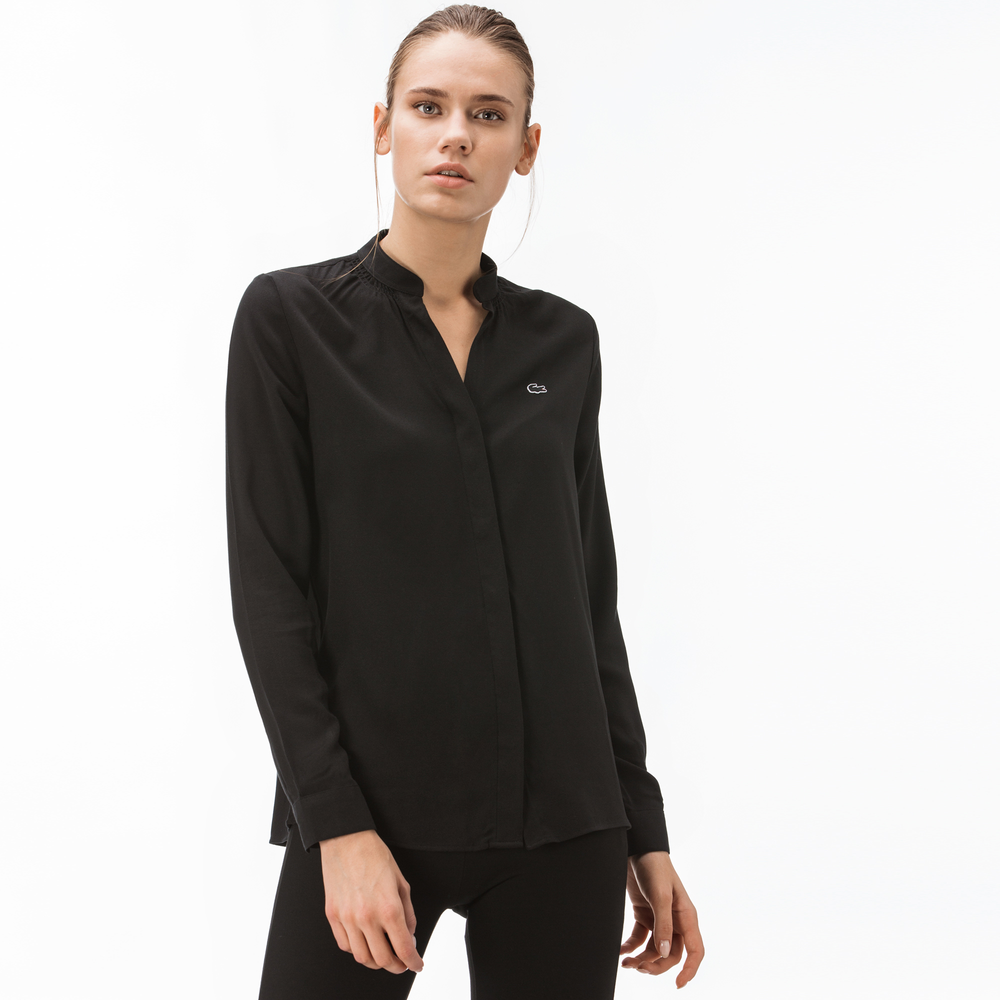 Lacoste Kadın Siyah Gömlek