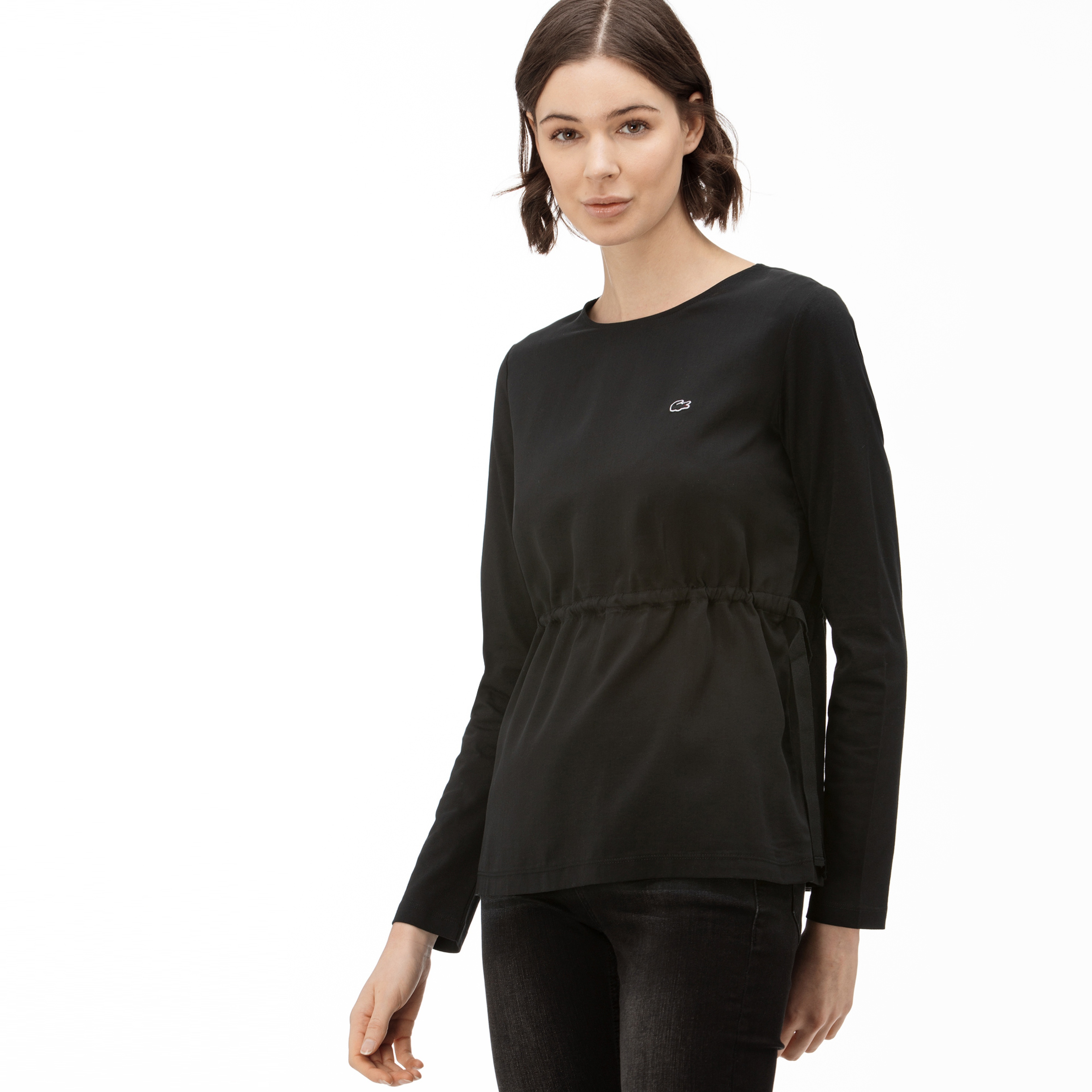 Lacoste Kadın Siyah Uzun Kollu T-Shirt