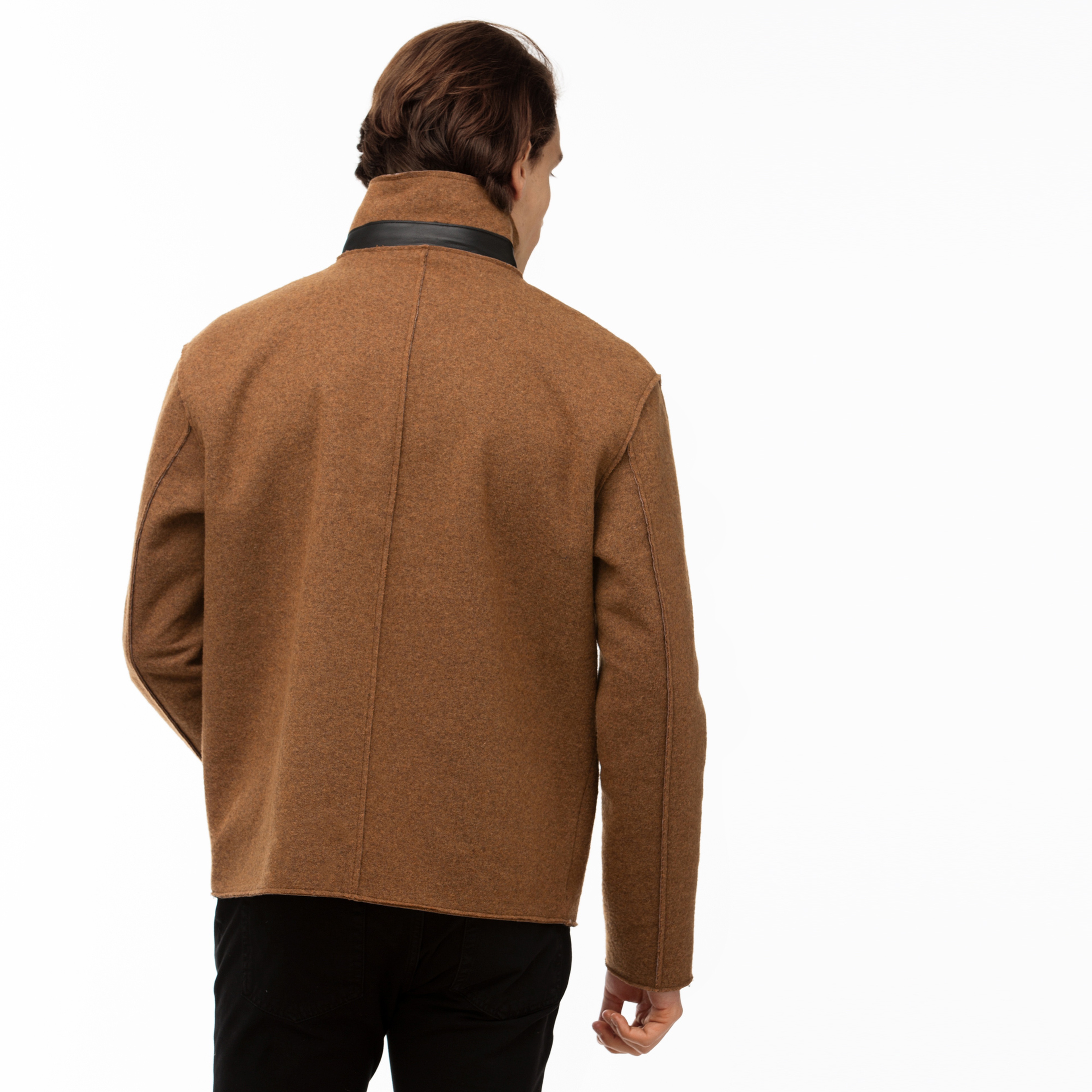 Lacoste Erkek Kahverengi Yün Mont