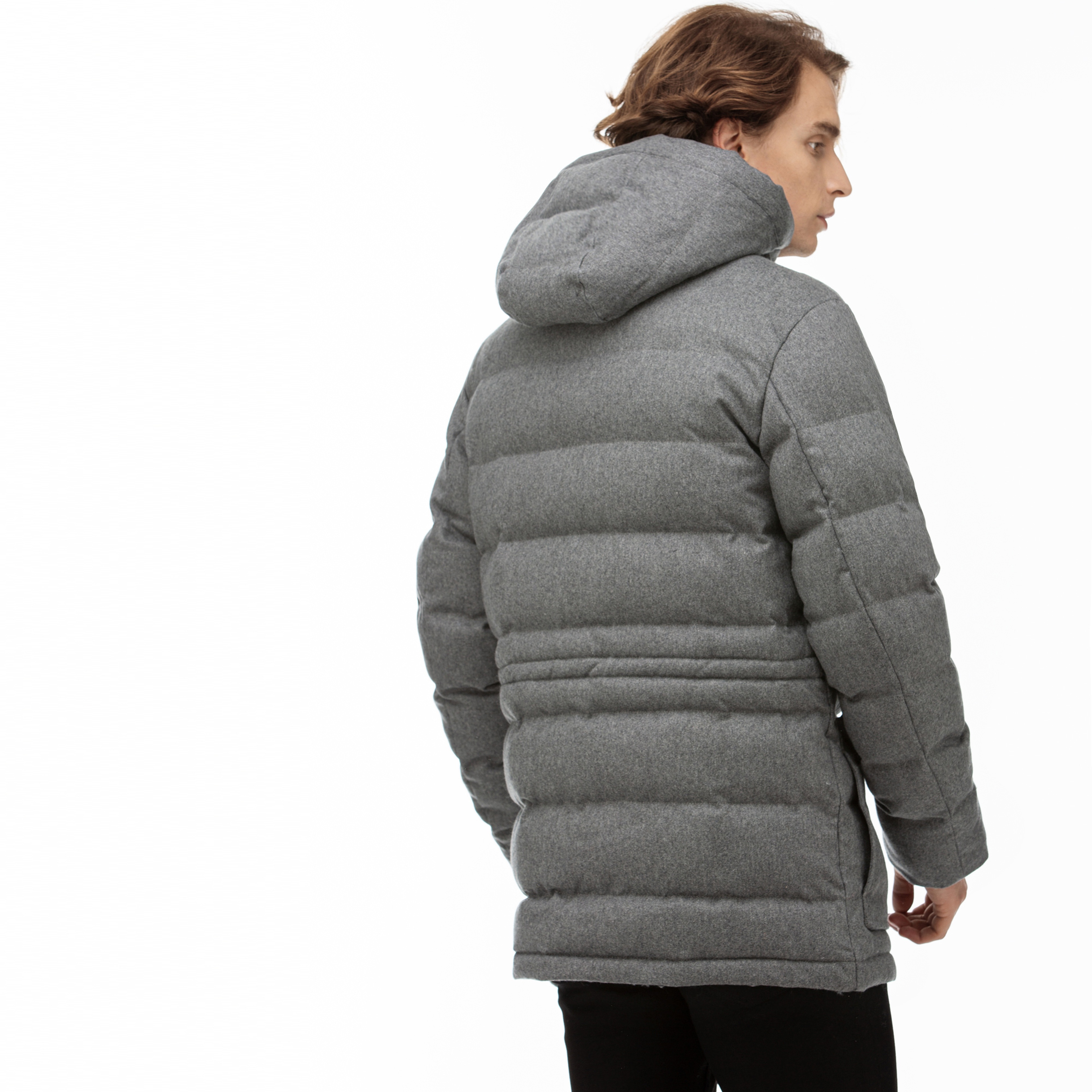 Lacoste Erkek Gri Kaz Tüyü Mont