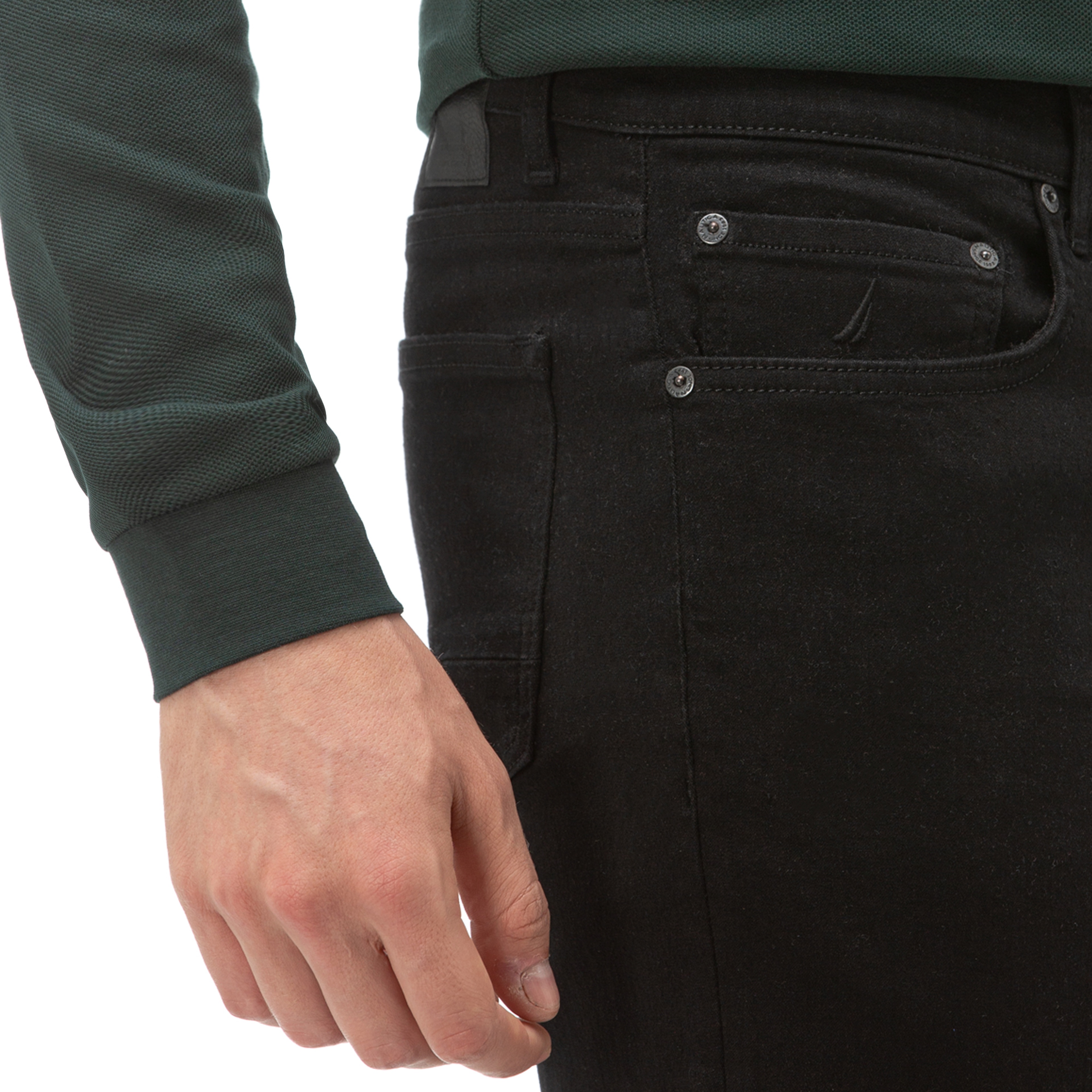 NAUTICA Erkek Siyah Slim Fit Denim Pantolon