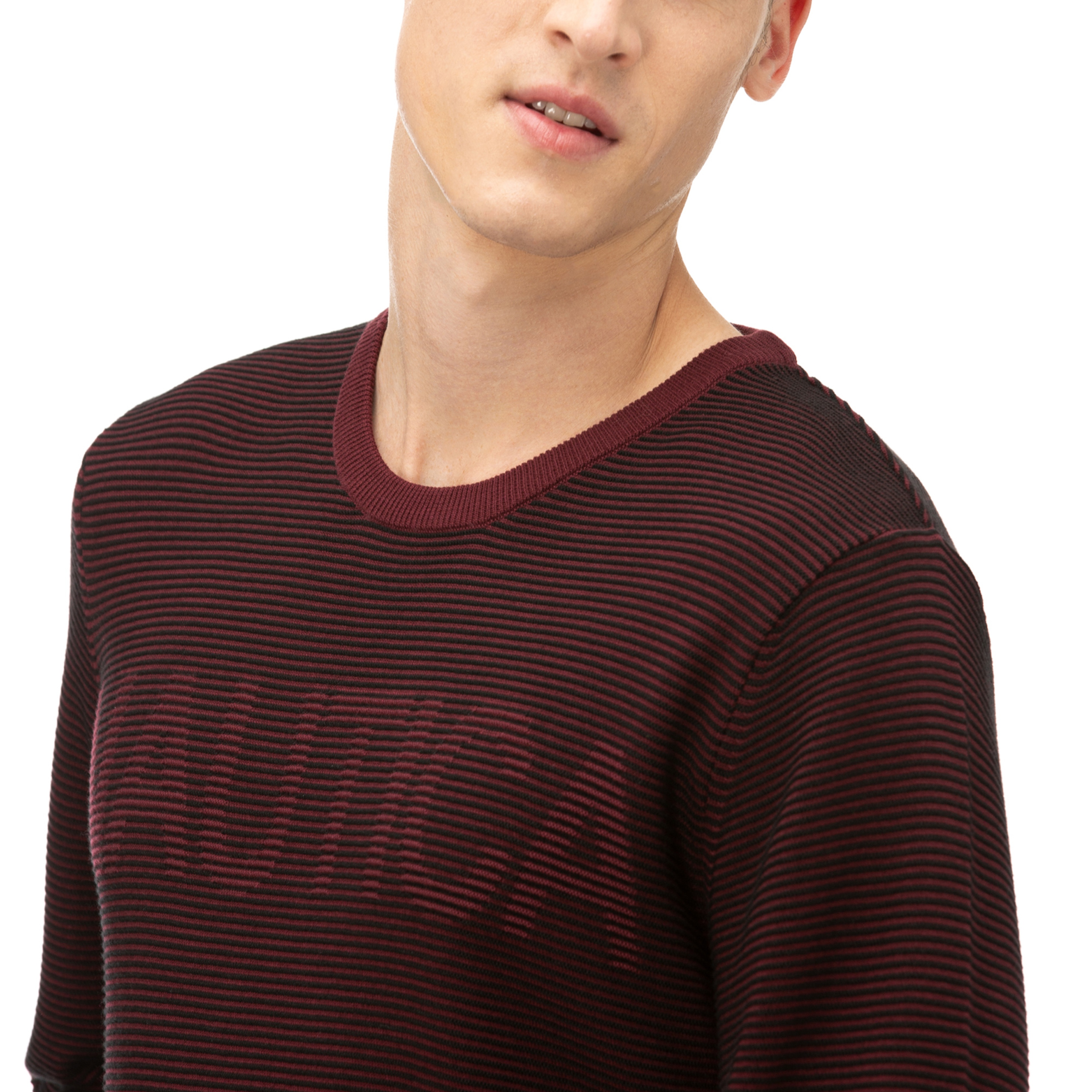 NAUTICA Erkek Bordo Çizgili Triko
