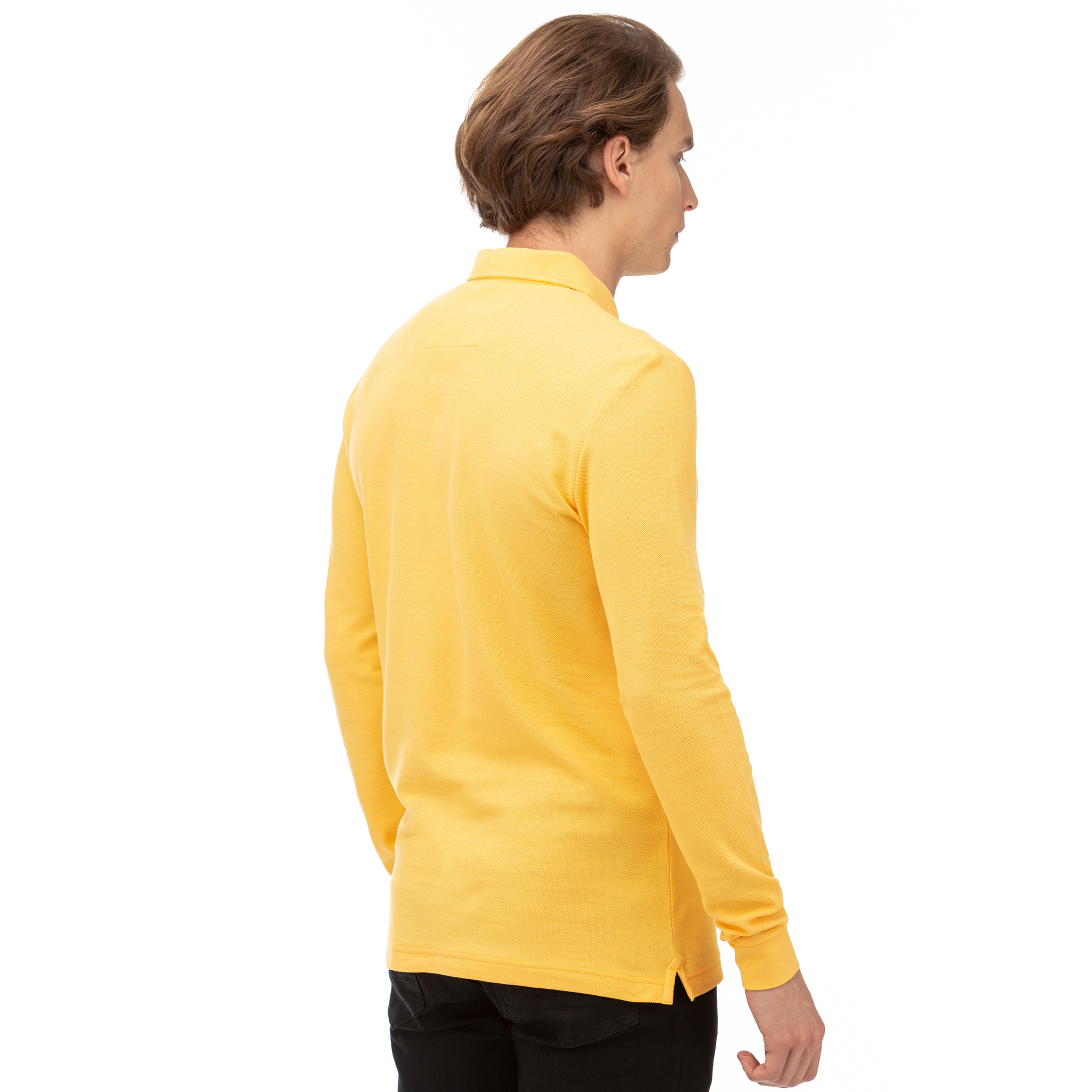NAUTICA Erkek Sarı Slim Fit Uzun Kollu Polo