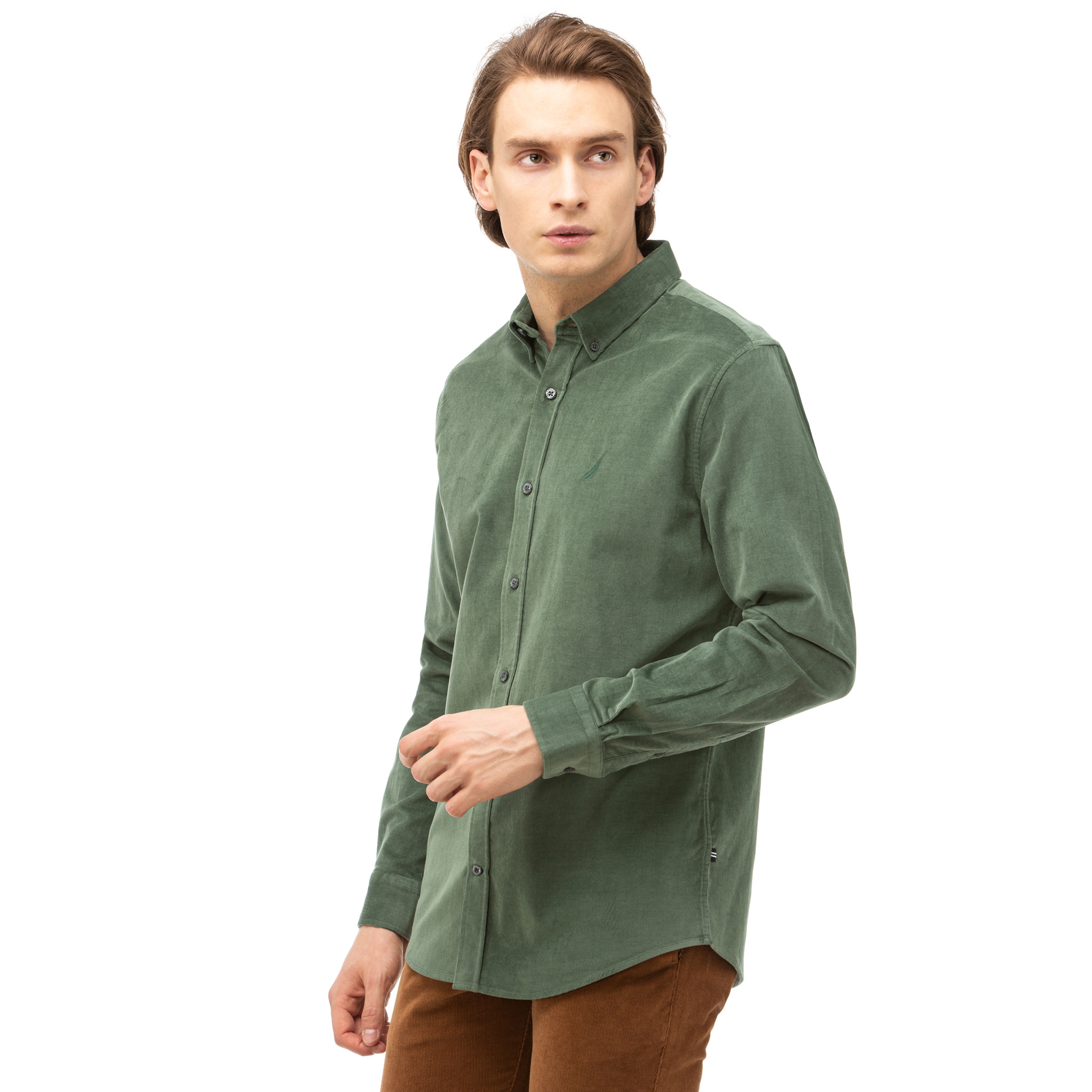 NAUTICA Erkek Yeşil Slim Fit Gömlek