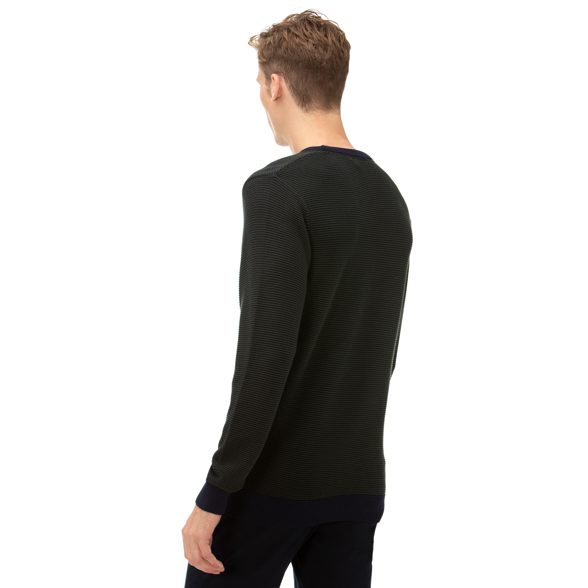 NAUTICA Erkek Yeşil Çizgili Triko