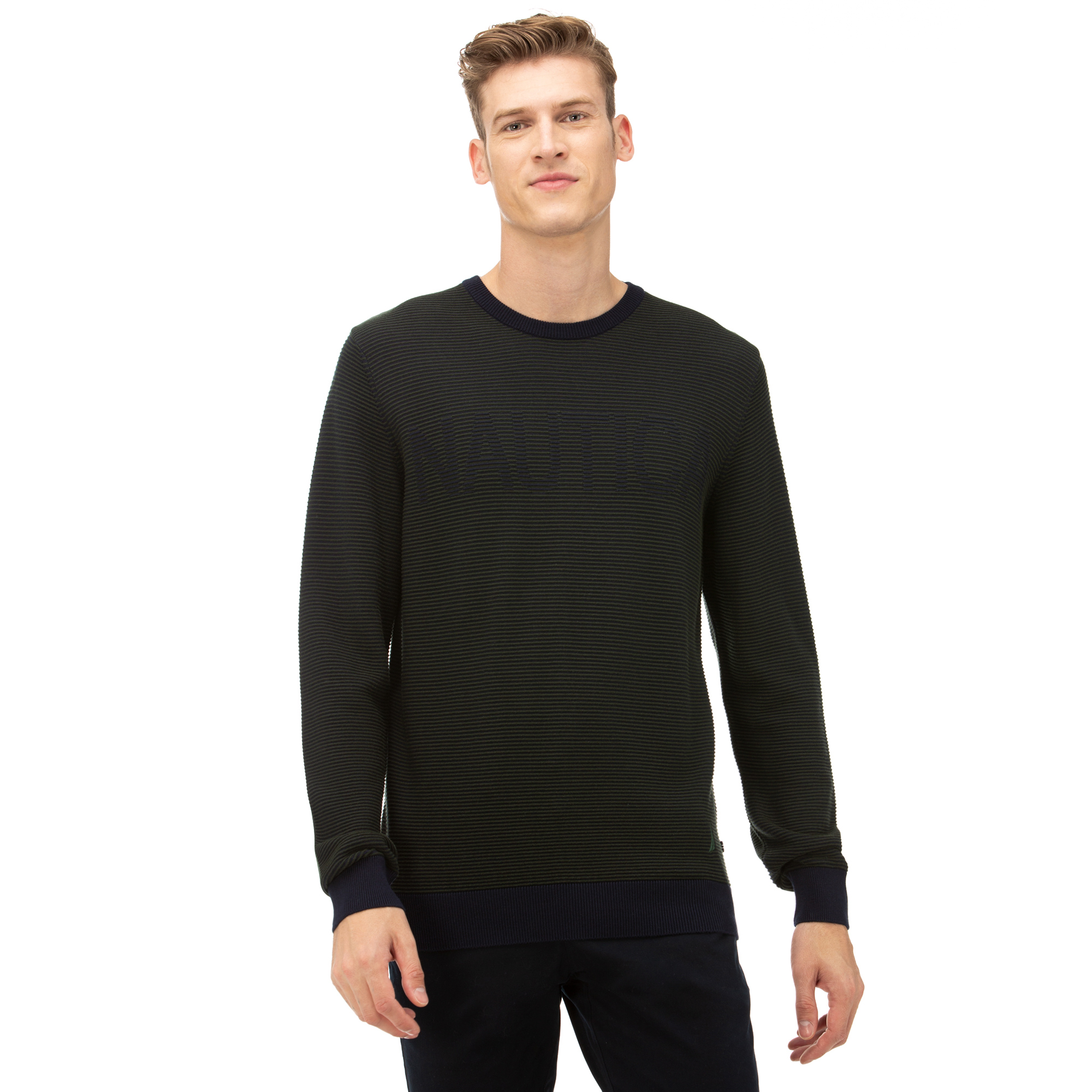 NAUTICA Erkek Yeşil Çizgili Triko