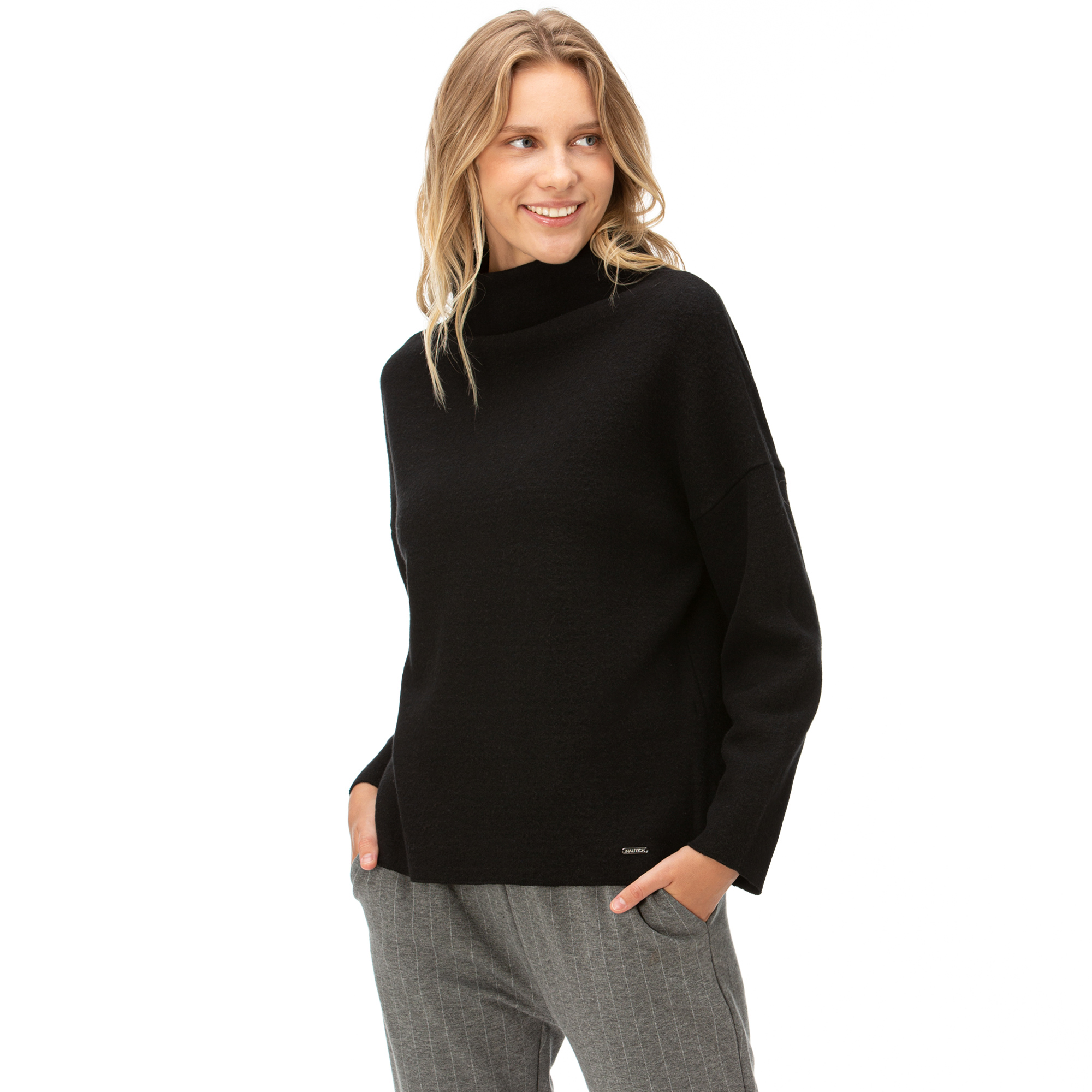 NAUTICA Kadın Siyah Triko