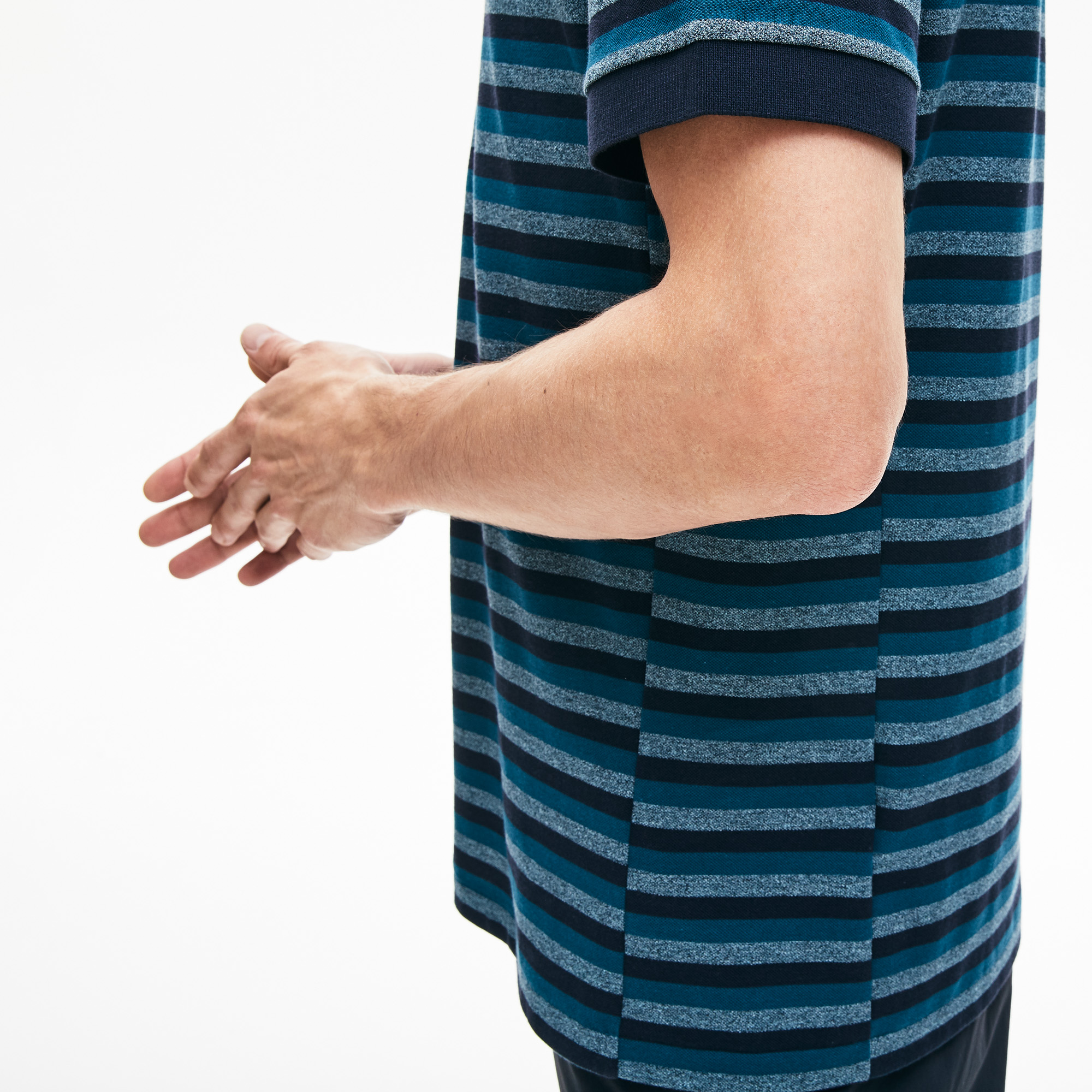 Lacoste Motion Erkek Regular Fit Çizgili Lacivert Polo