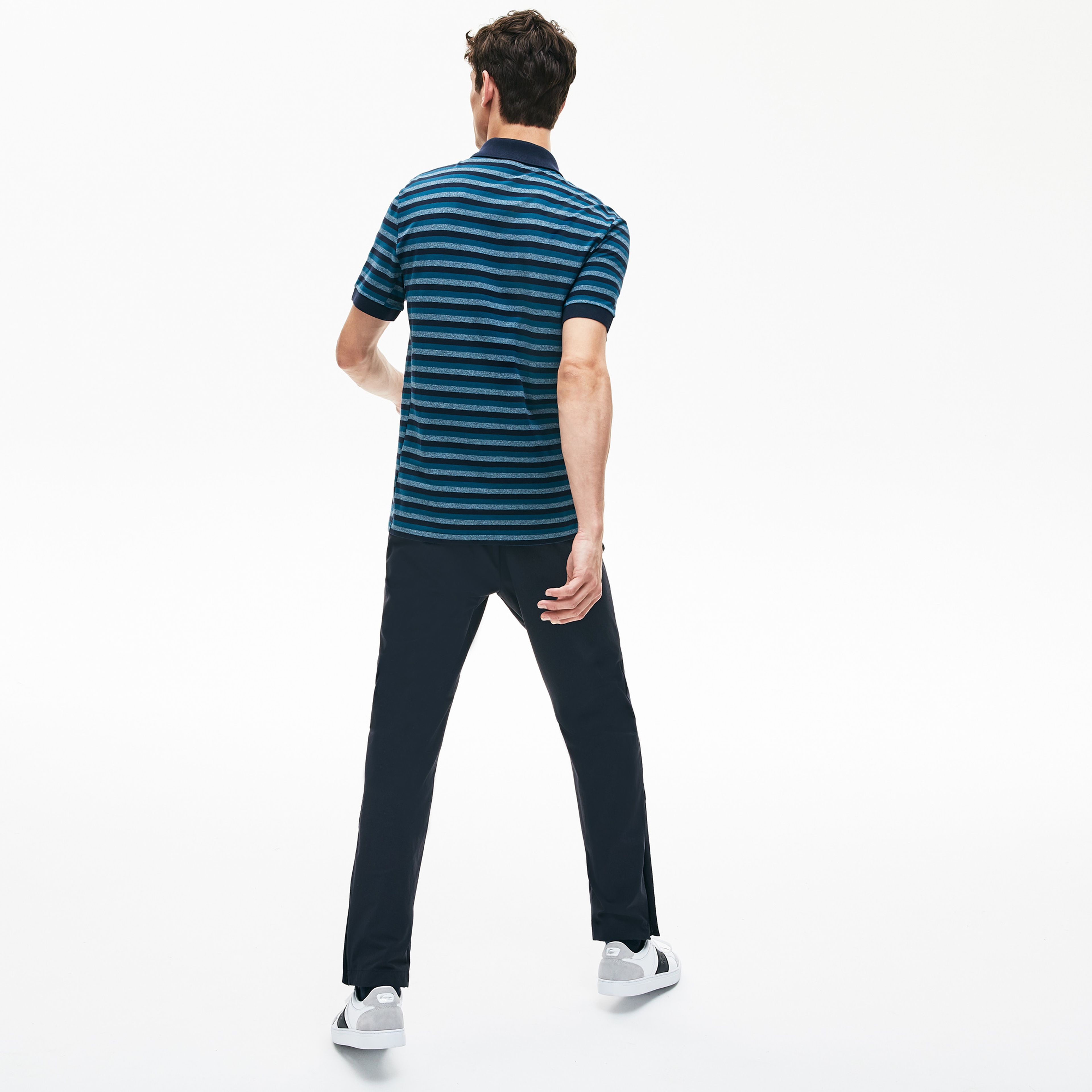 Lacoste Motion Erkek Regular Fit Çizgili Lacivert Polo
