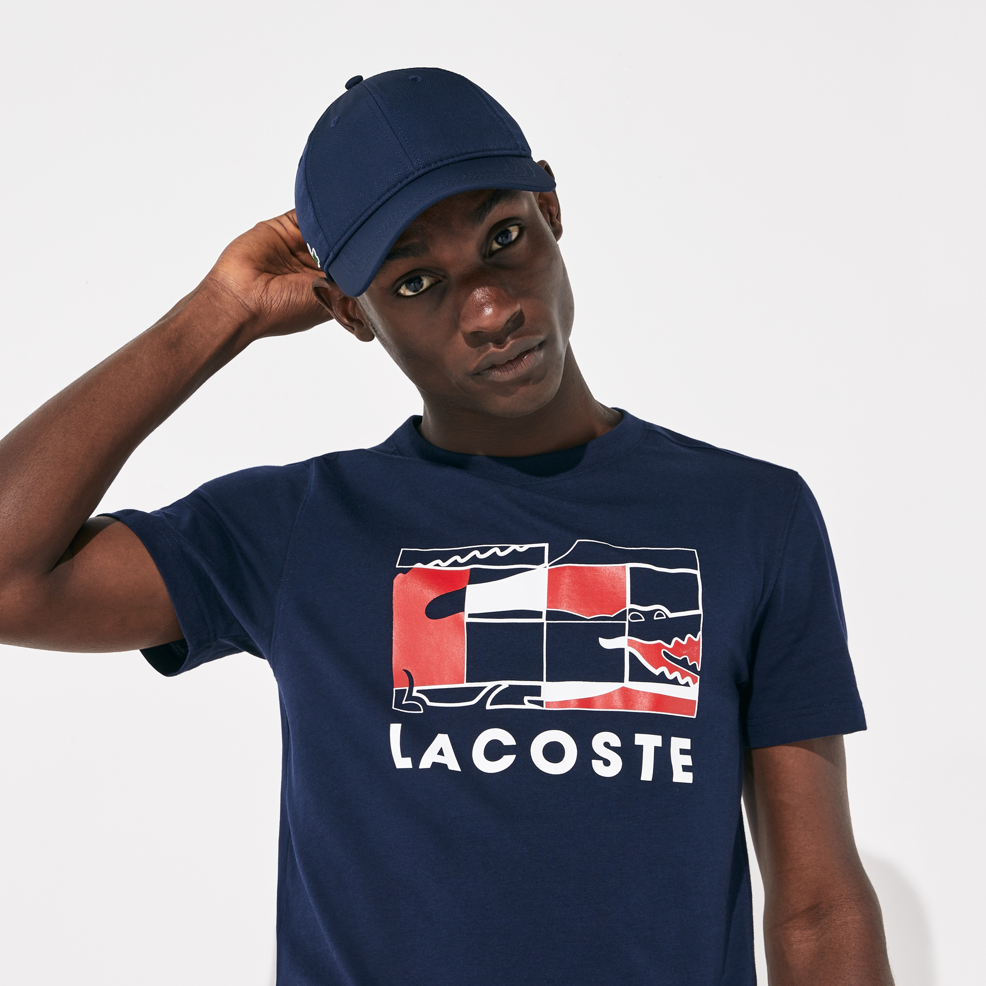 Lacoste Erkek Renkli Baskılı Desenli T-Shirt