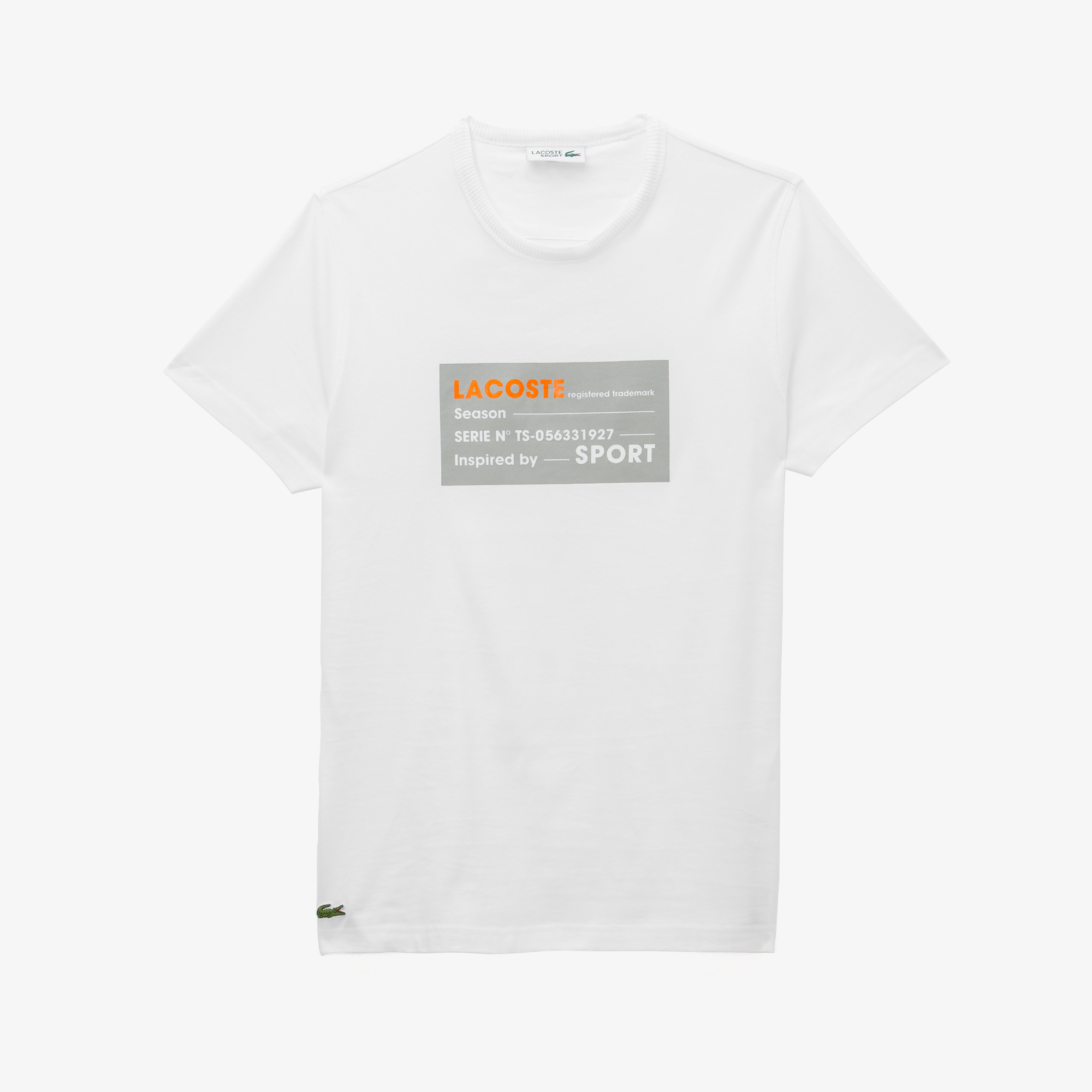 Lacoste Sport Erkek Lacoste Baskılı Beyaz T-Shirt