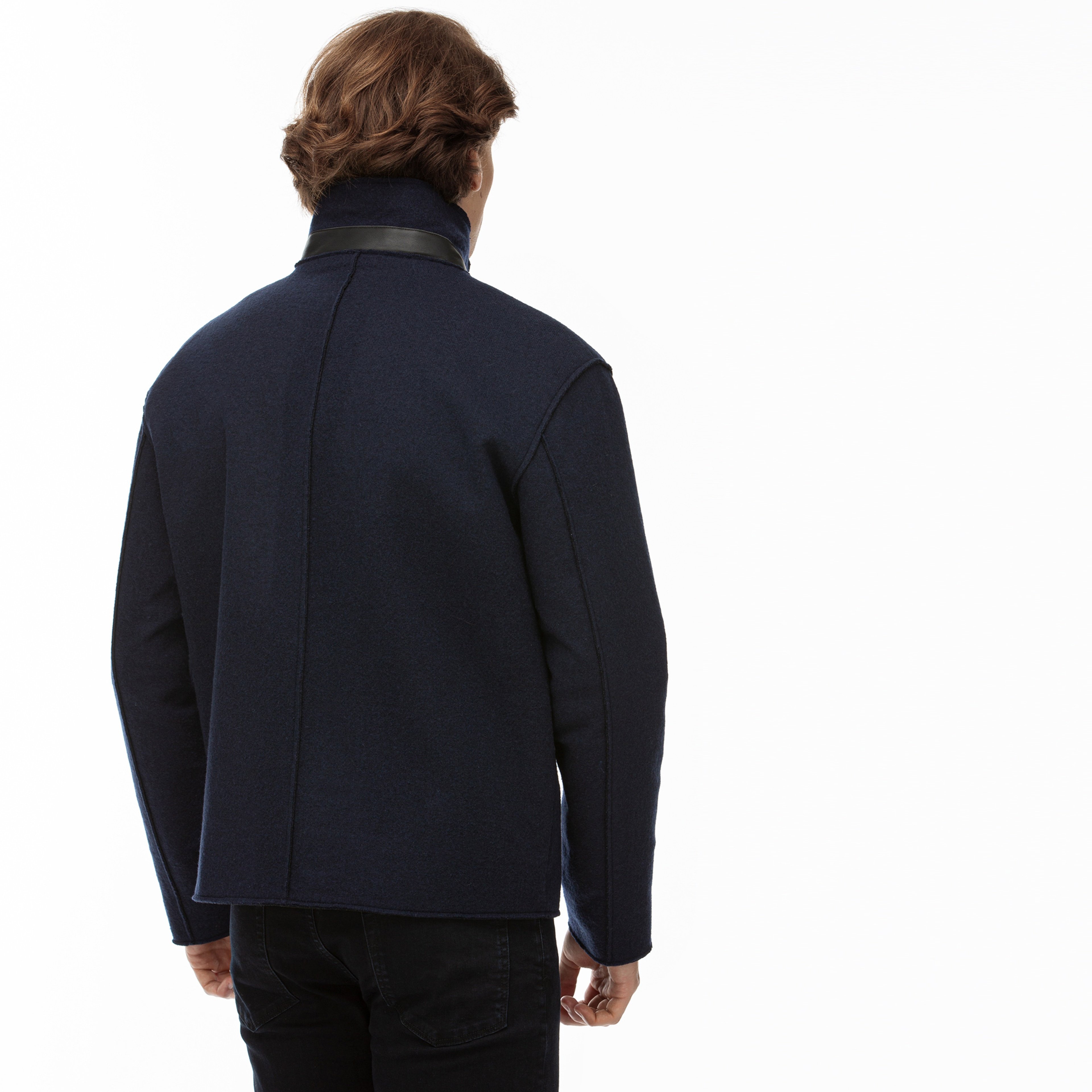 Lacoste Erkek Yünlü Lacivert Mont