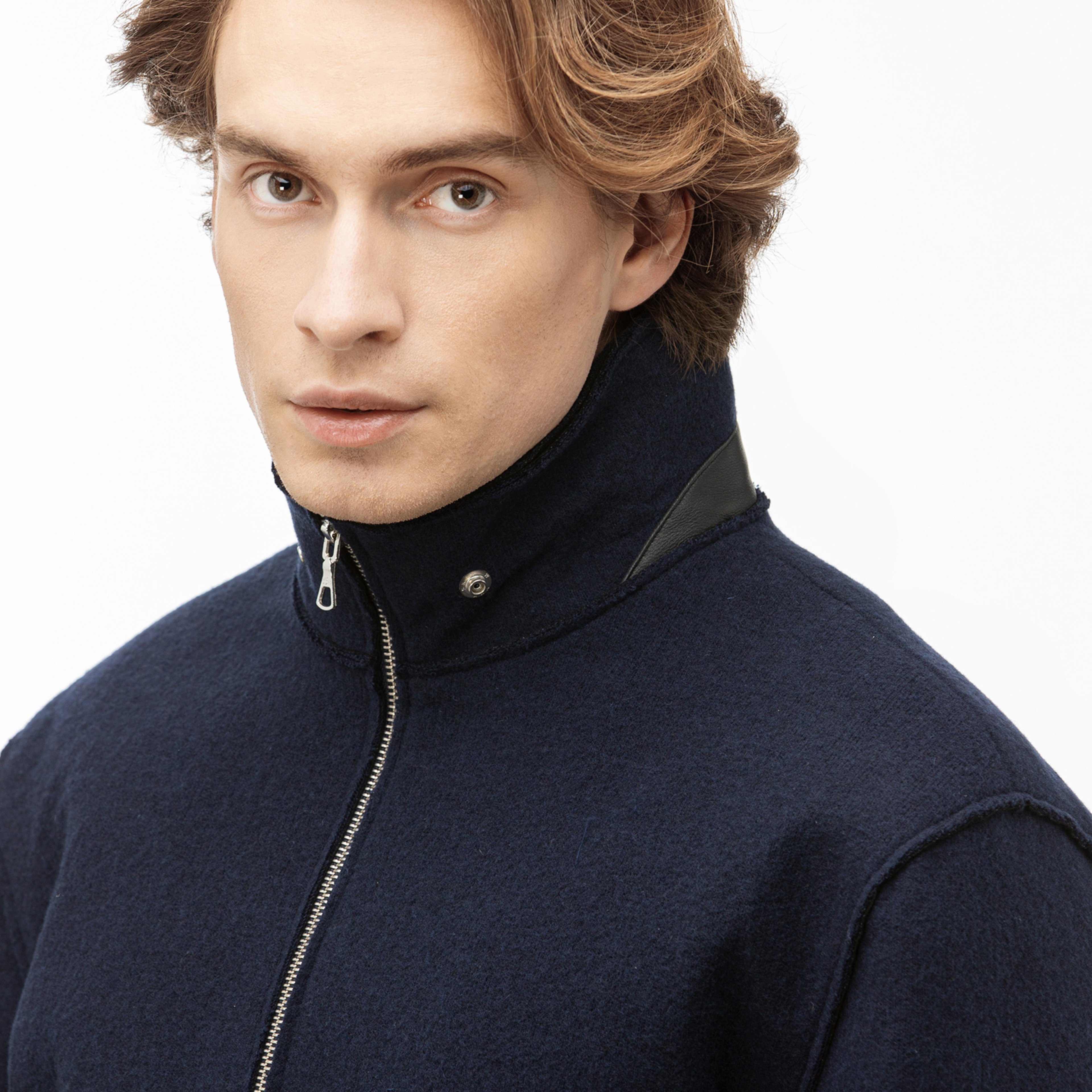 Lacoste Erkek Yünlü Lacivert Mont