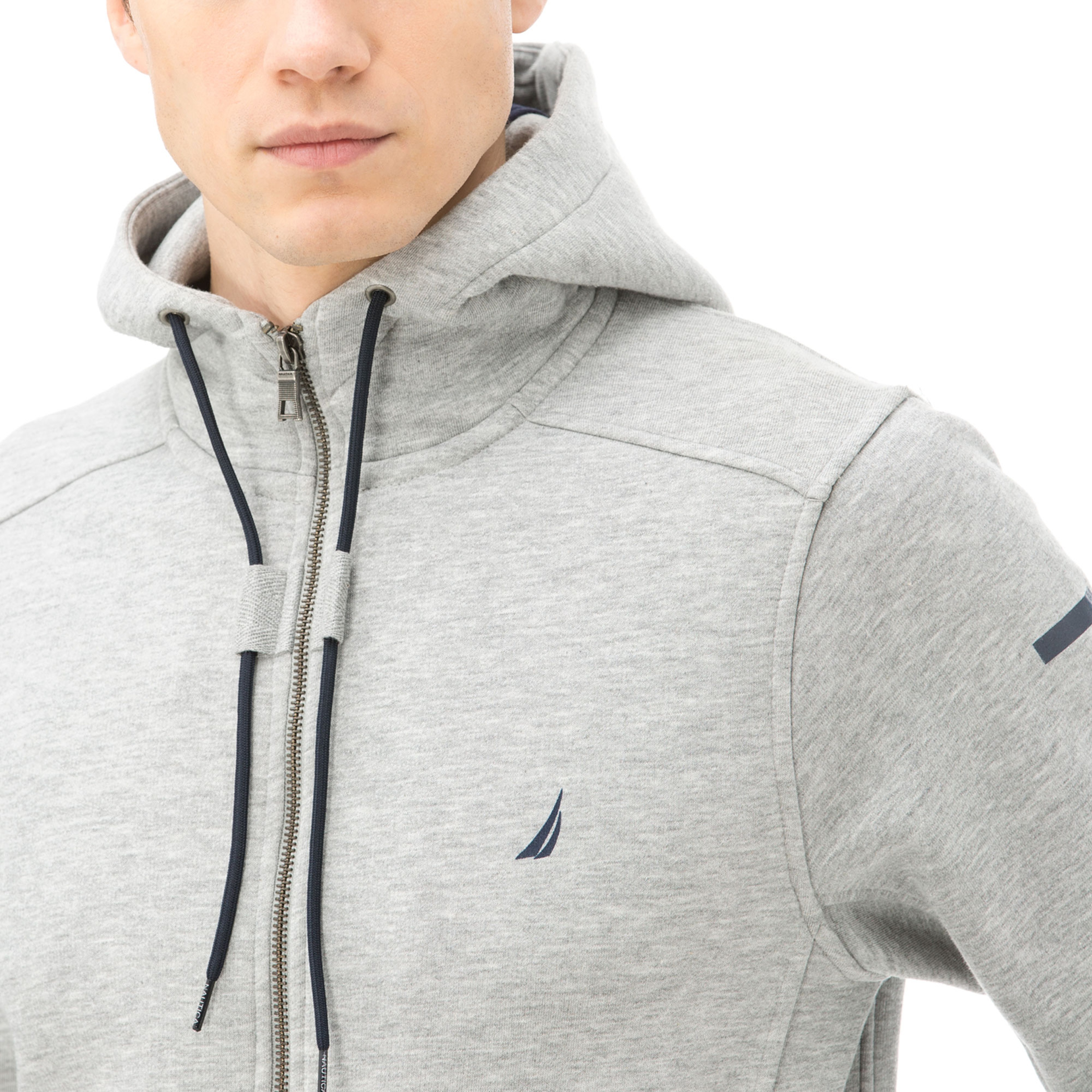 Nautica Uzun Kollu Düz Gri Erkek Sweatshirt