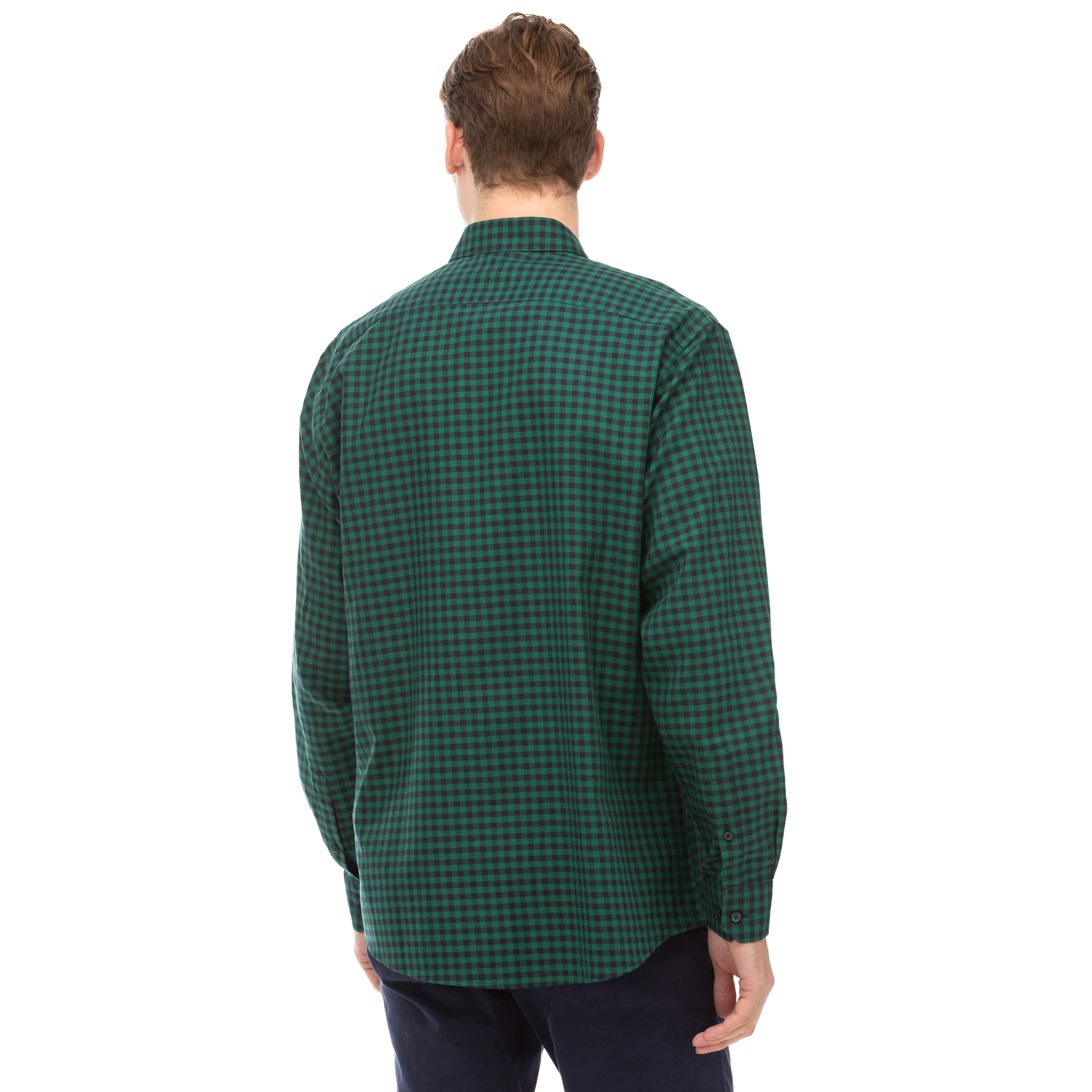 NAUTICA Erkek Yeşil Classic Fit Kareli Gömlek