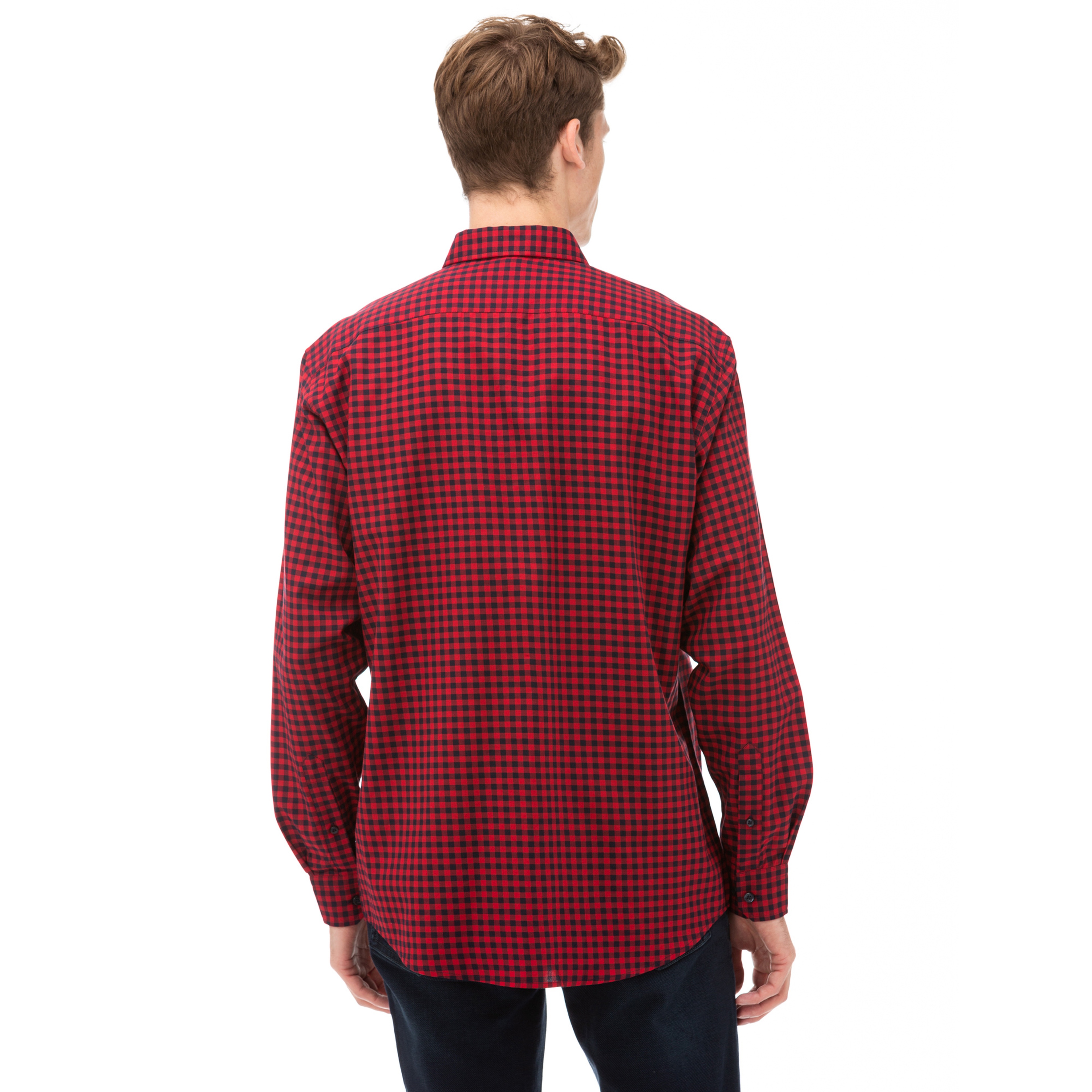 NAUTICA Erkek Kırmızı Classic Fit Kareli Gömlek