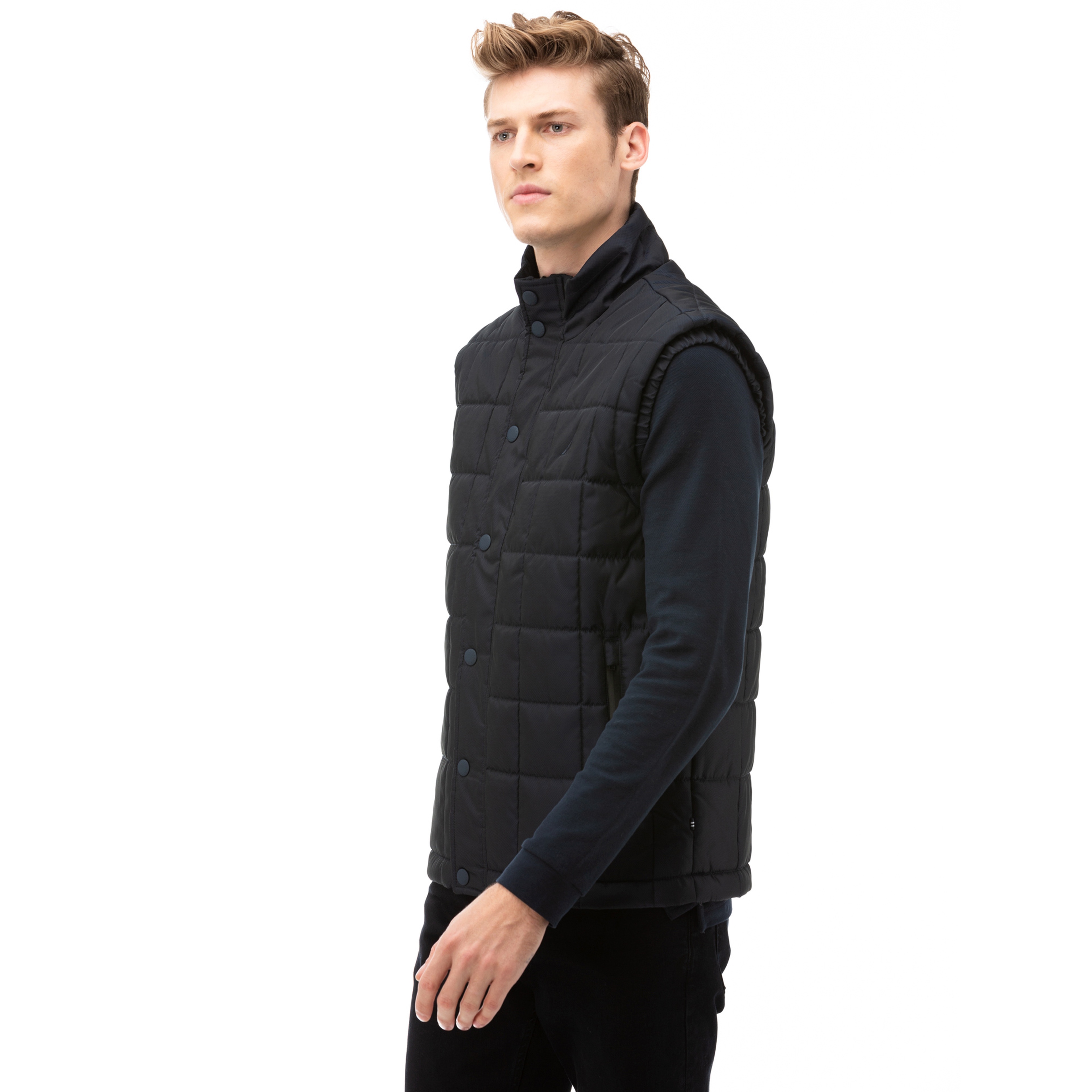 NAUTICA Erkek Lacivert Kapitone Yelek