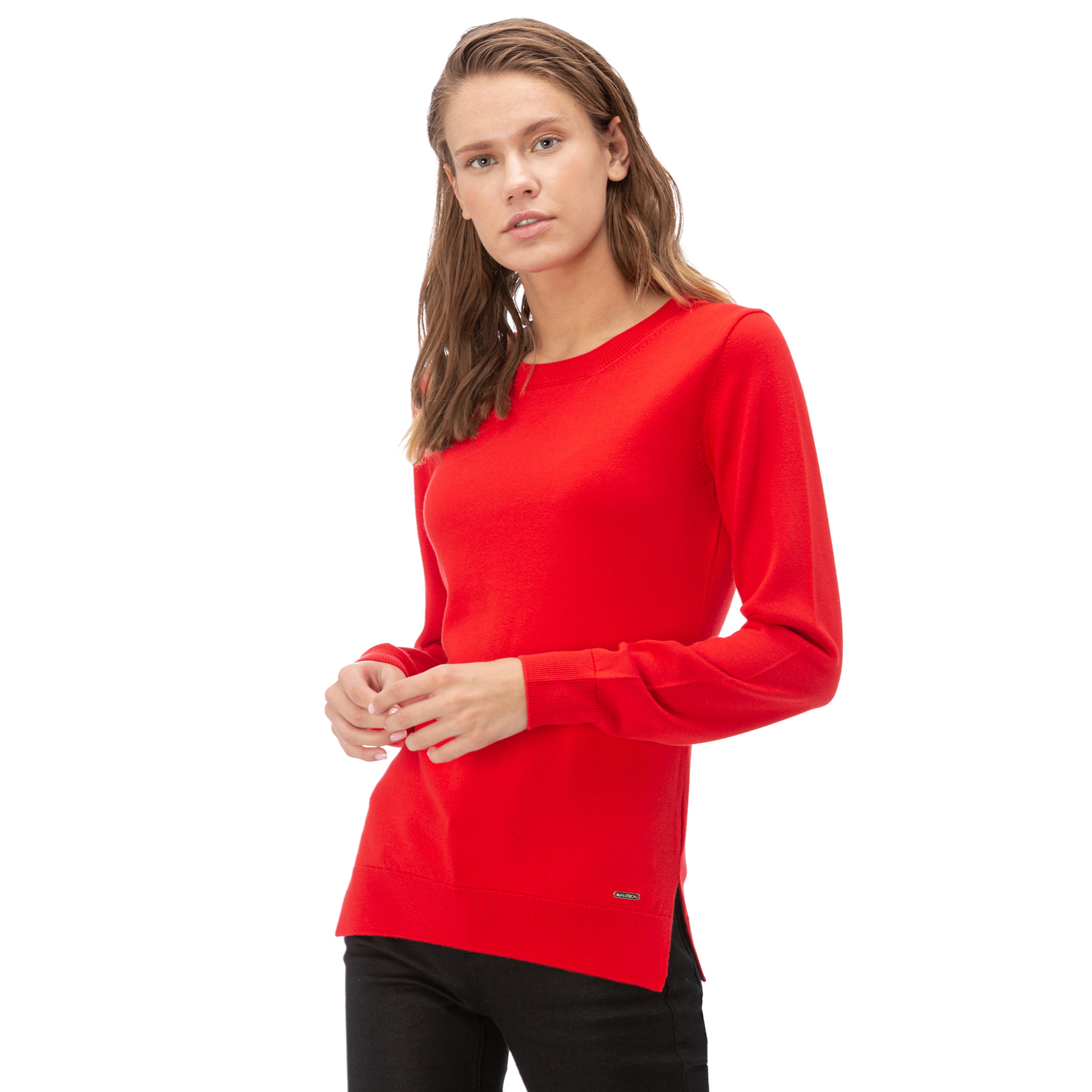 NAUTICA KADIN KIRMIZI TRİKO KAZAK