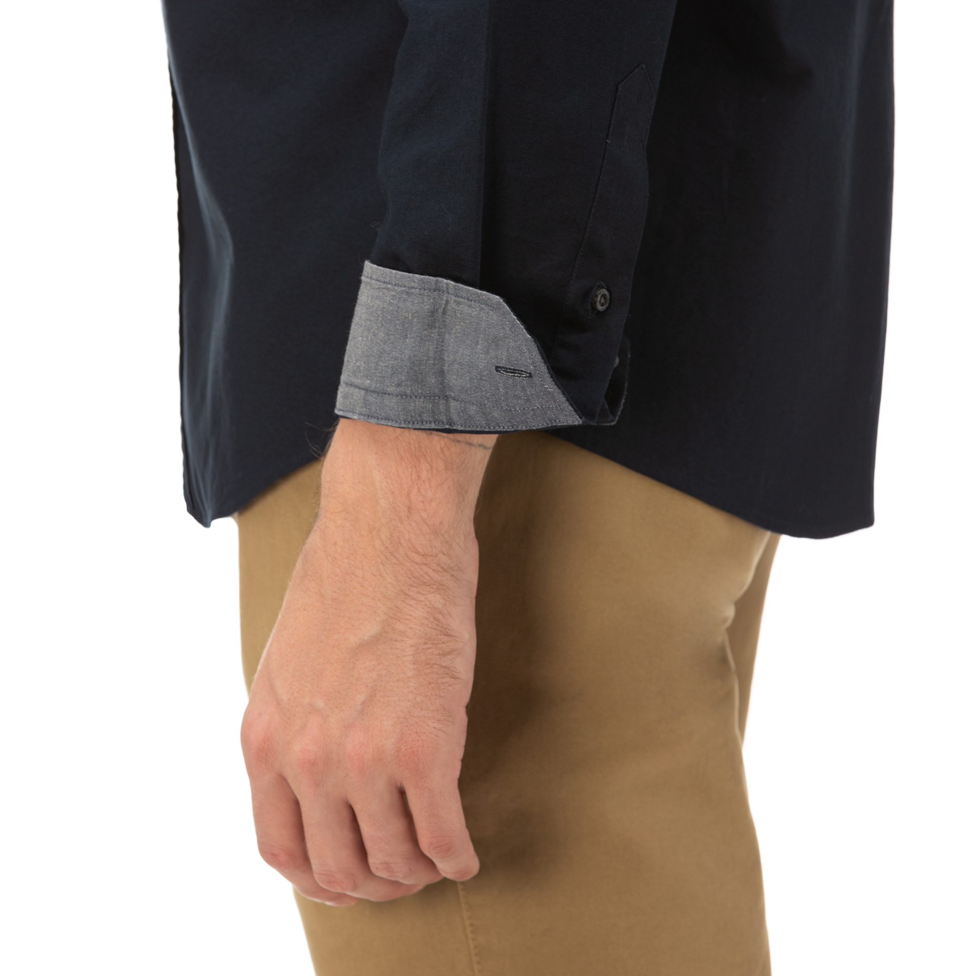 Nautica Erkek Slim Fit Düğmeli Yaka Lacivert Gömlek