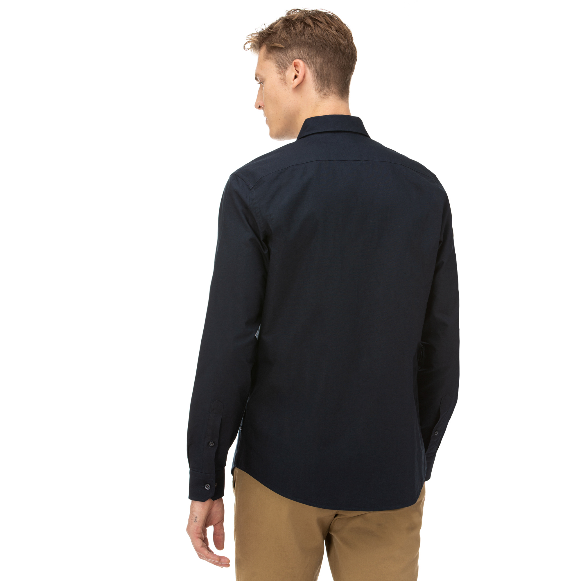 Nautica Erkek Slim Fit Düğmeli Yaka Lacivert Gömlek