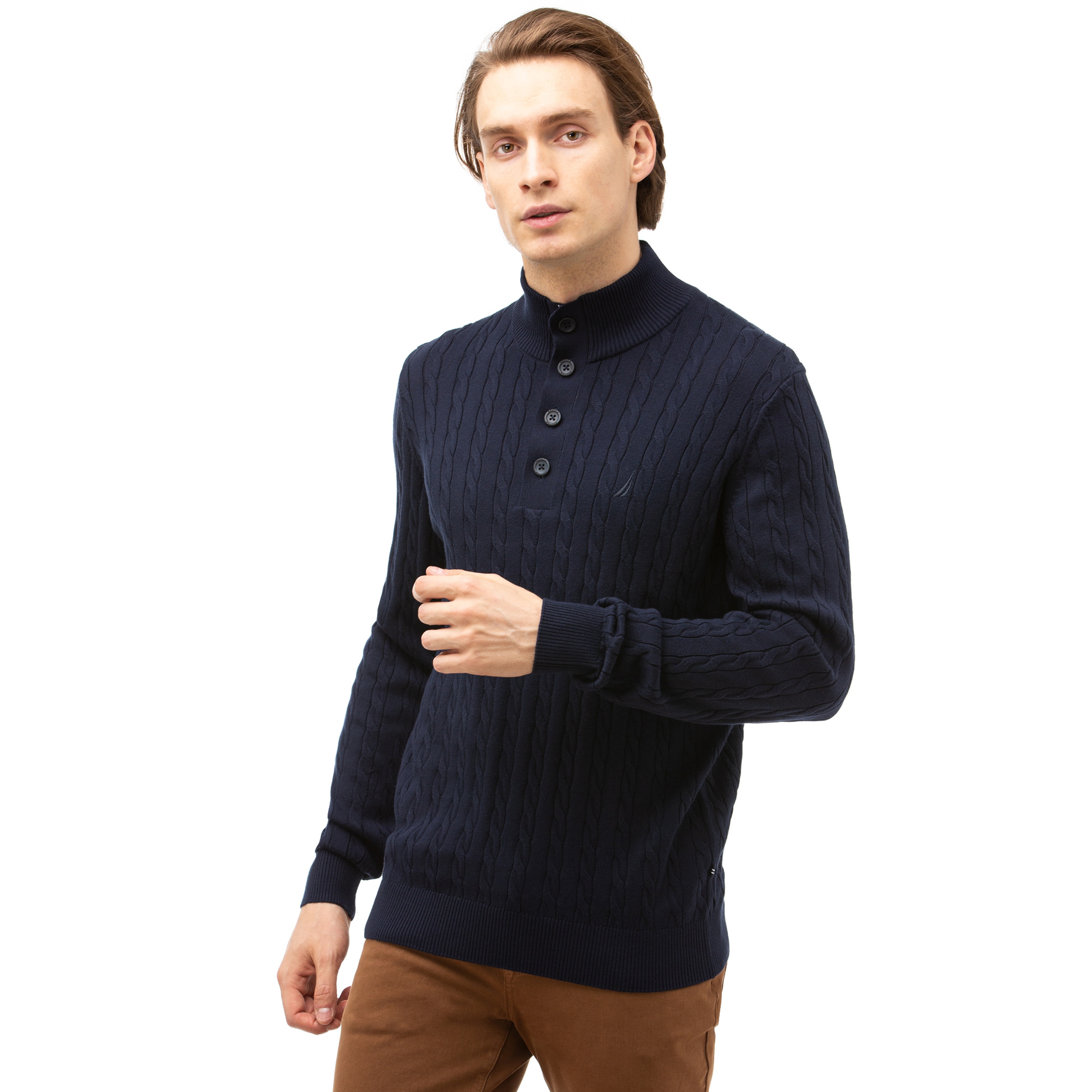 NAUTICA ERKEK LACİVERT TRİKO KAZAK