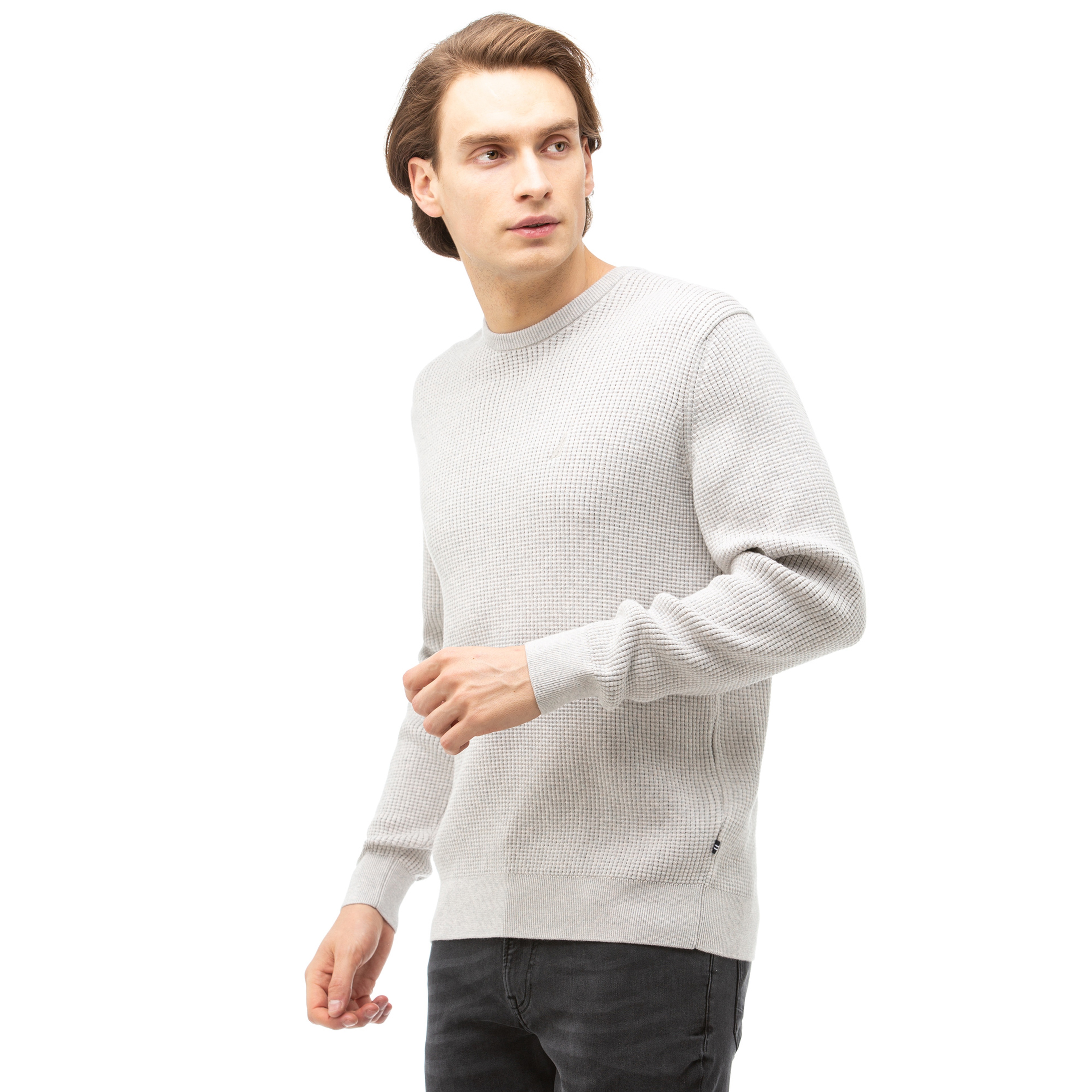 NAUTICA ERKEK KREM TRİKO KAZAK