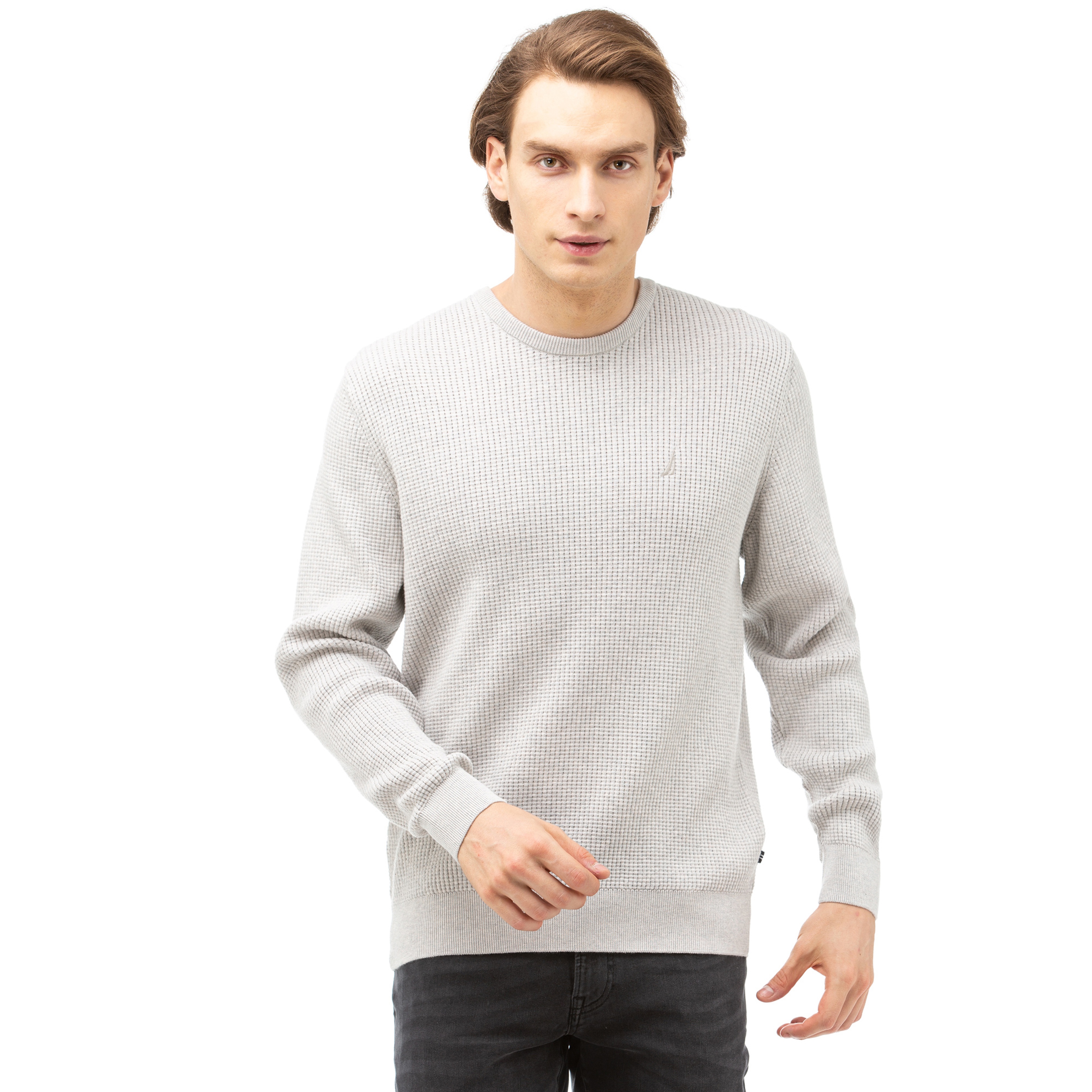 NAUTICA ERKEK KREM TRİKO KAZAK