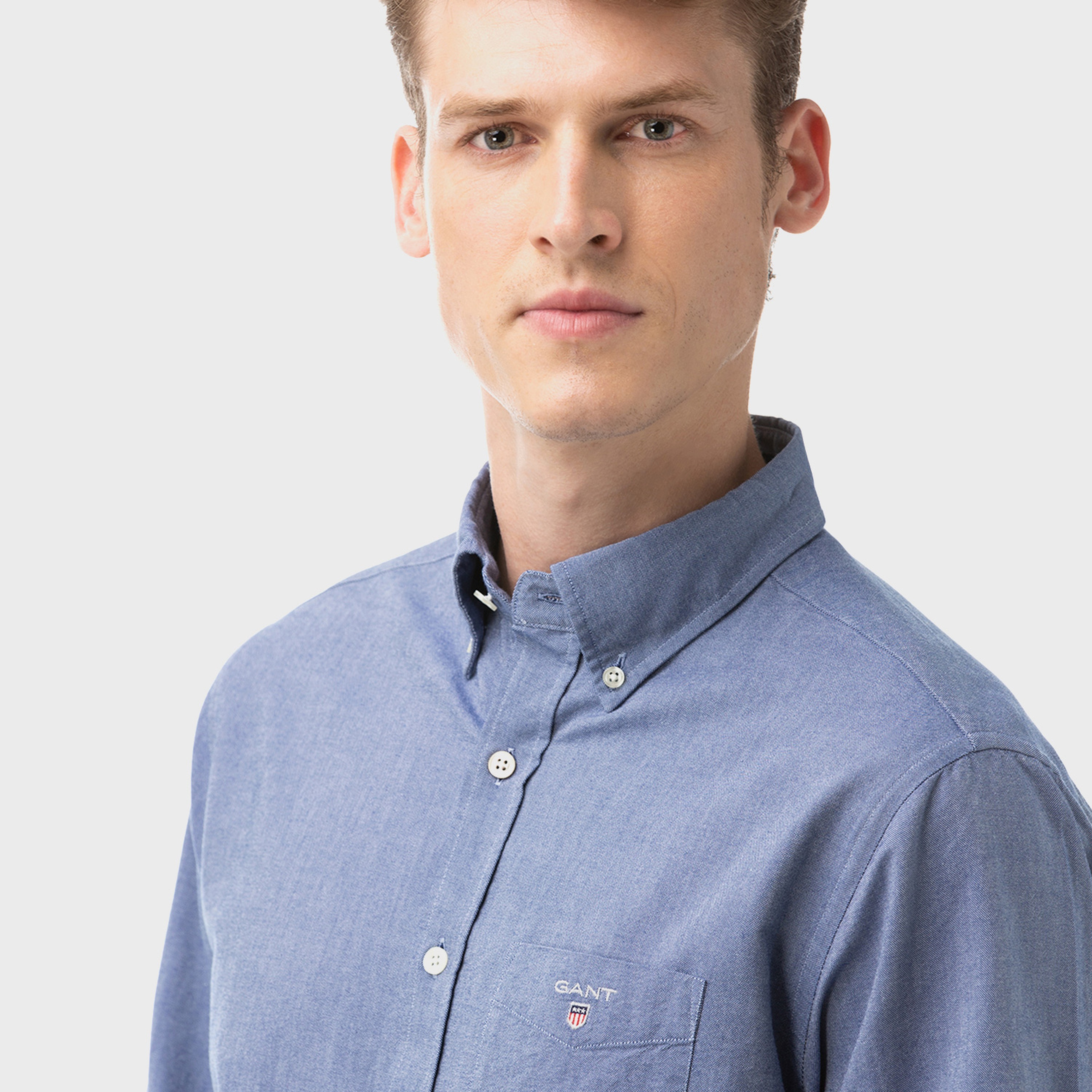 GANT Erkek Mavi Regular Fit Oxford Gömlek
